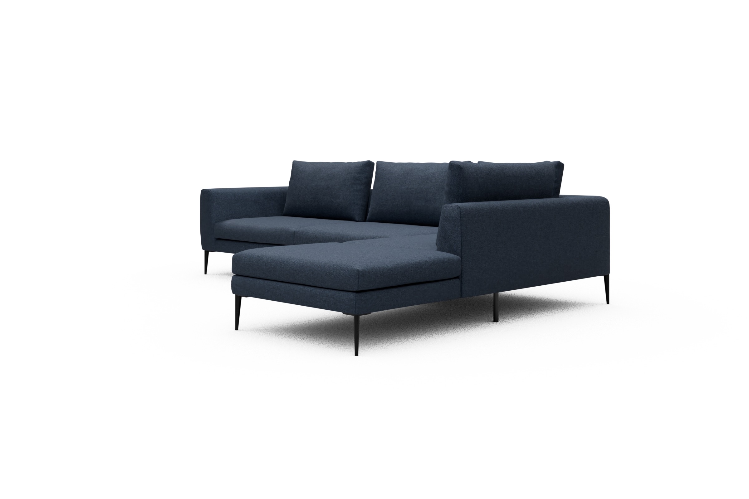 Ecksofa Paul Relax-Ecke links mit 3-Sitzer Sama-Deep-Blue