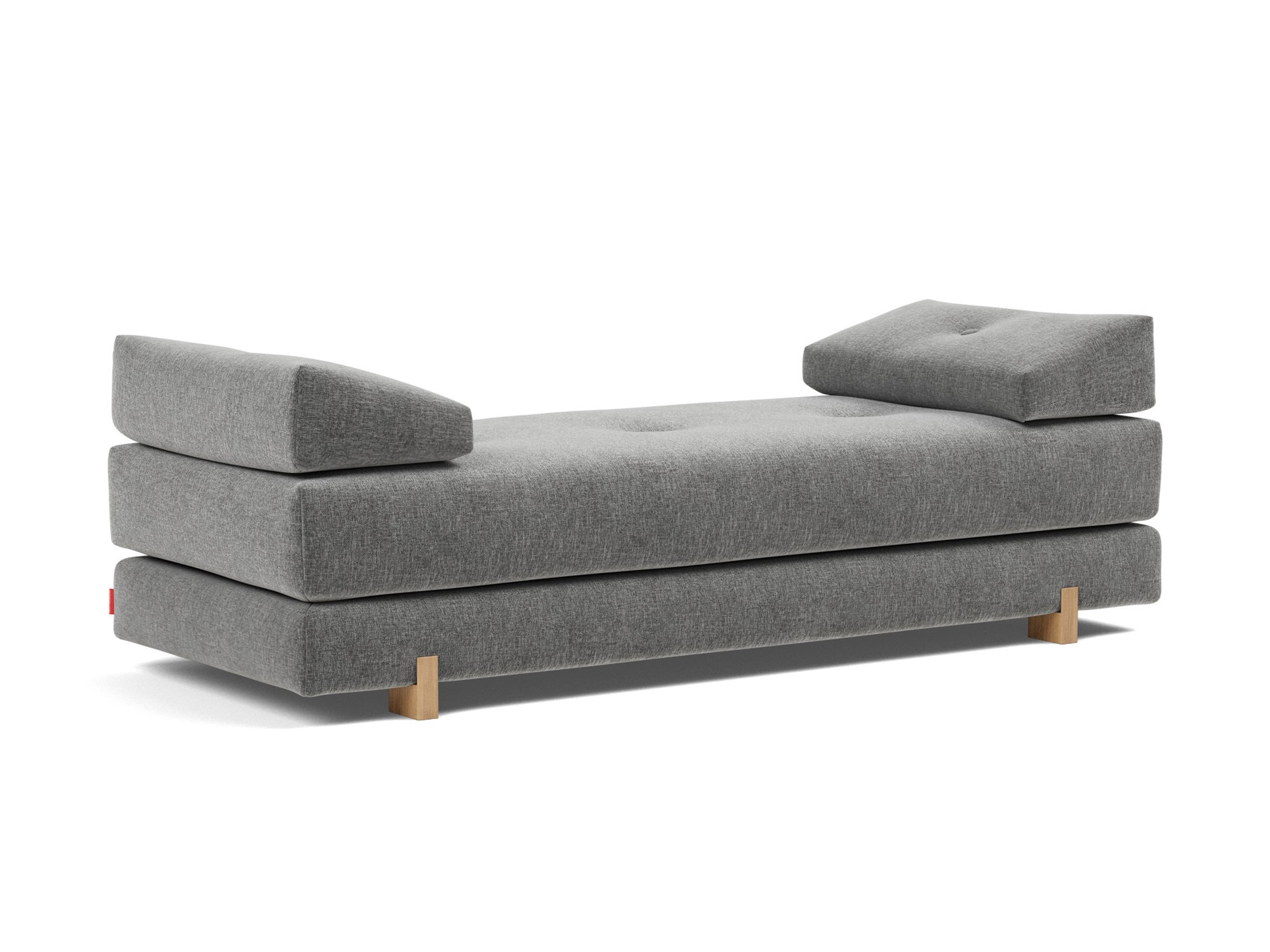 Tagesbett Sigmund Strukturierter Stoff Twist 563-Charcoal Beine Drip Eiche