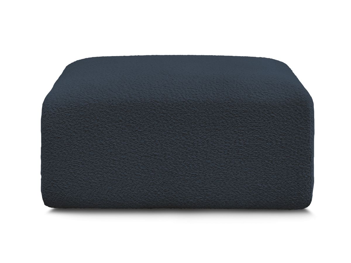 Bobochic Tina Pouf Bouclé-Stoff Dunkelblau