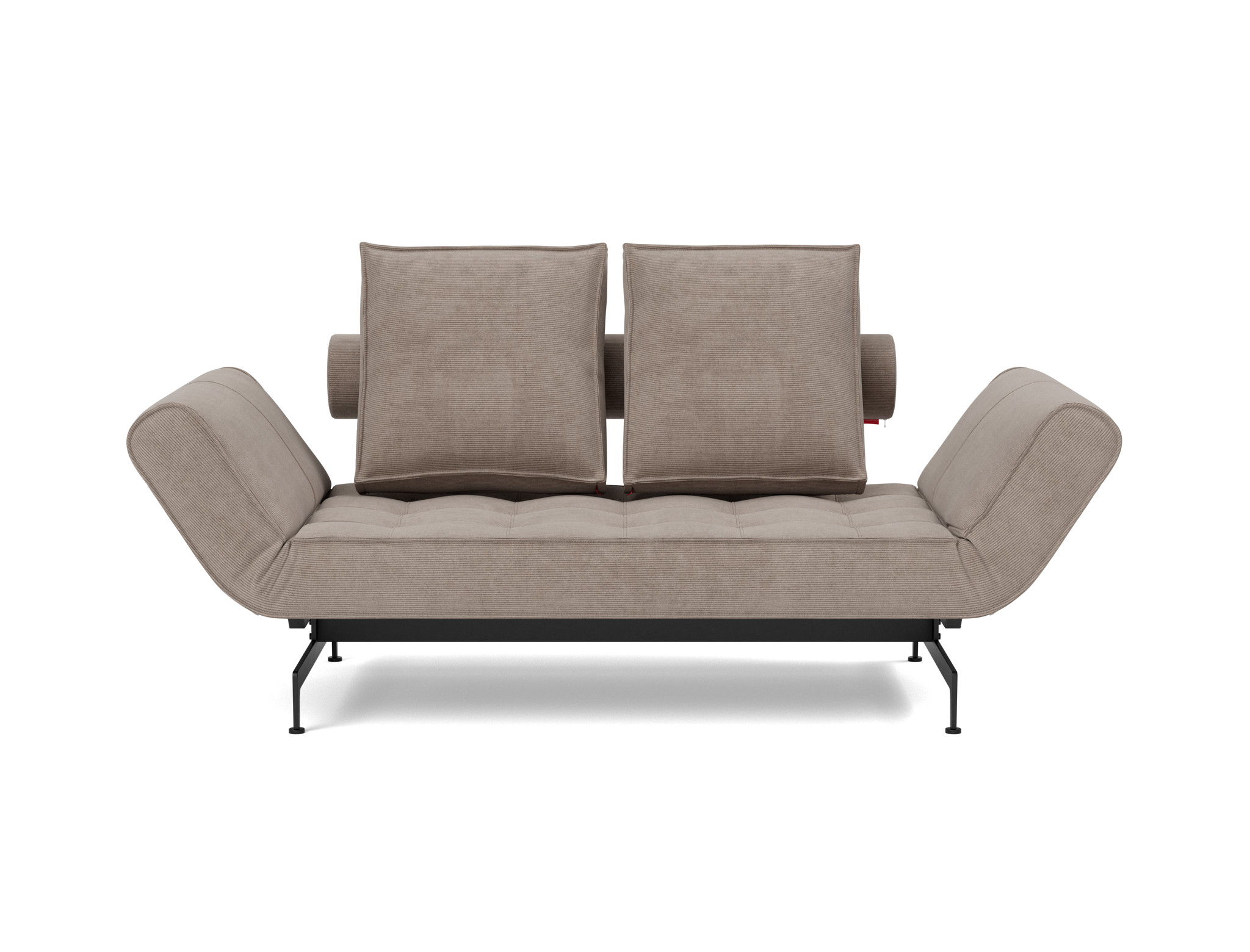 Tagesbett Ghia Kord Cordufine 318-Beige Beine Laser schwarz