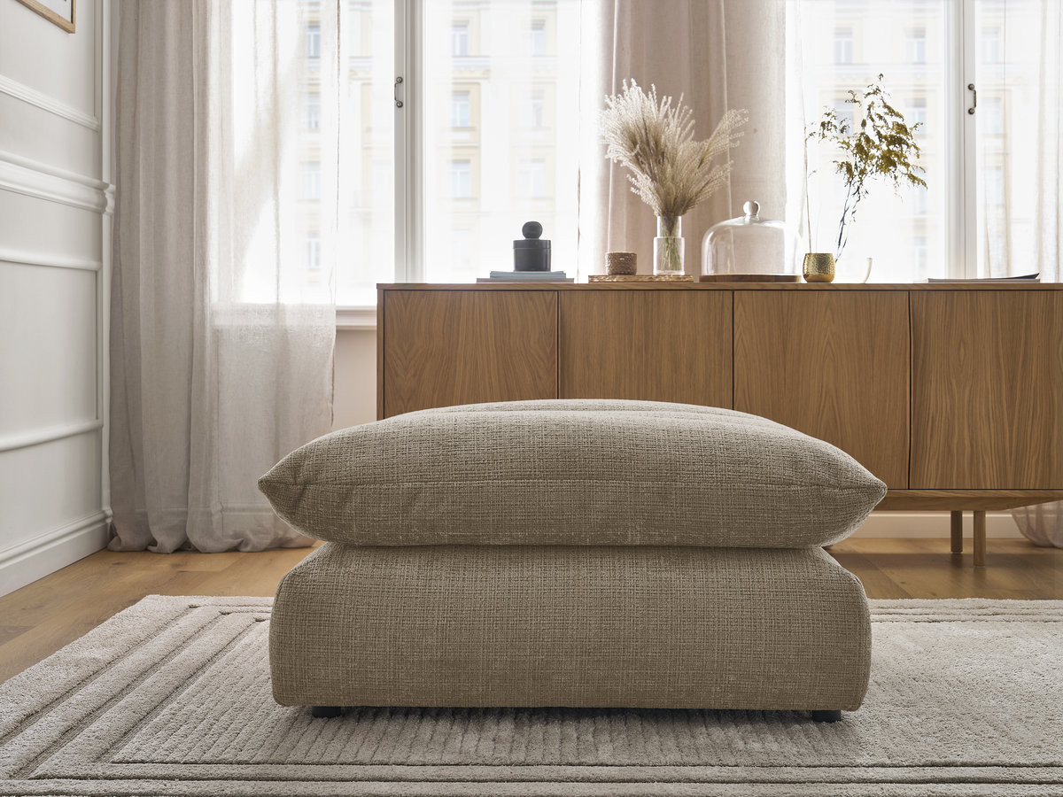 Bobochic Neil Pouf Strukturstoff Taupe