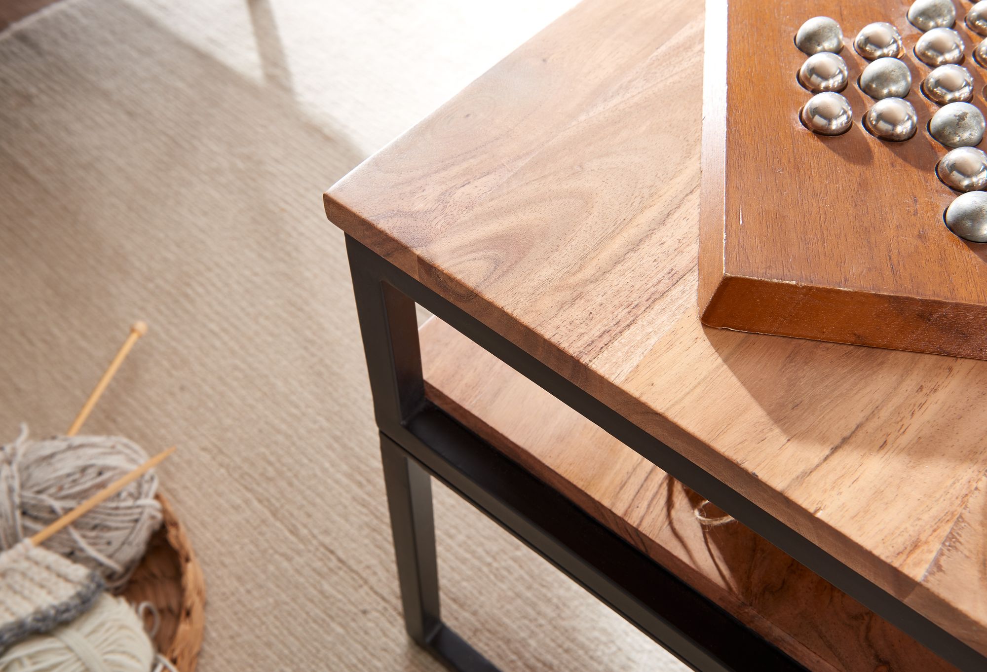 Couchtisch Bildudalur Akazie Massivholz 100 × 60 × 45 cm