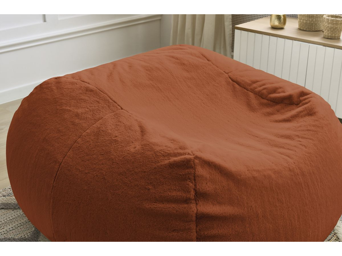 Bobochic Meribel Pouf Kunstfell Orange