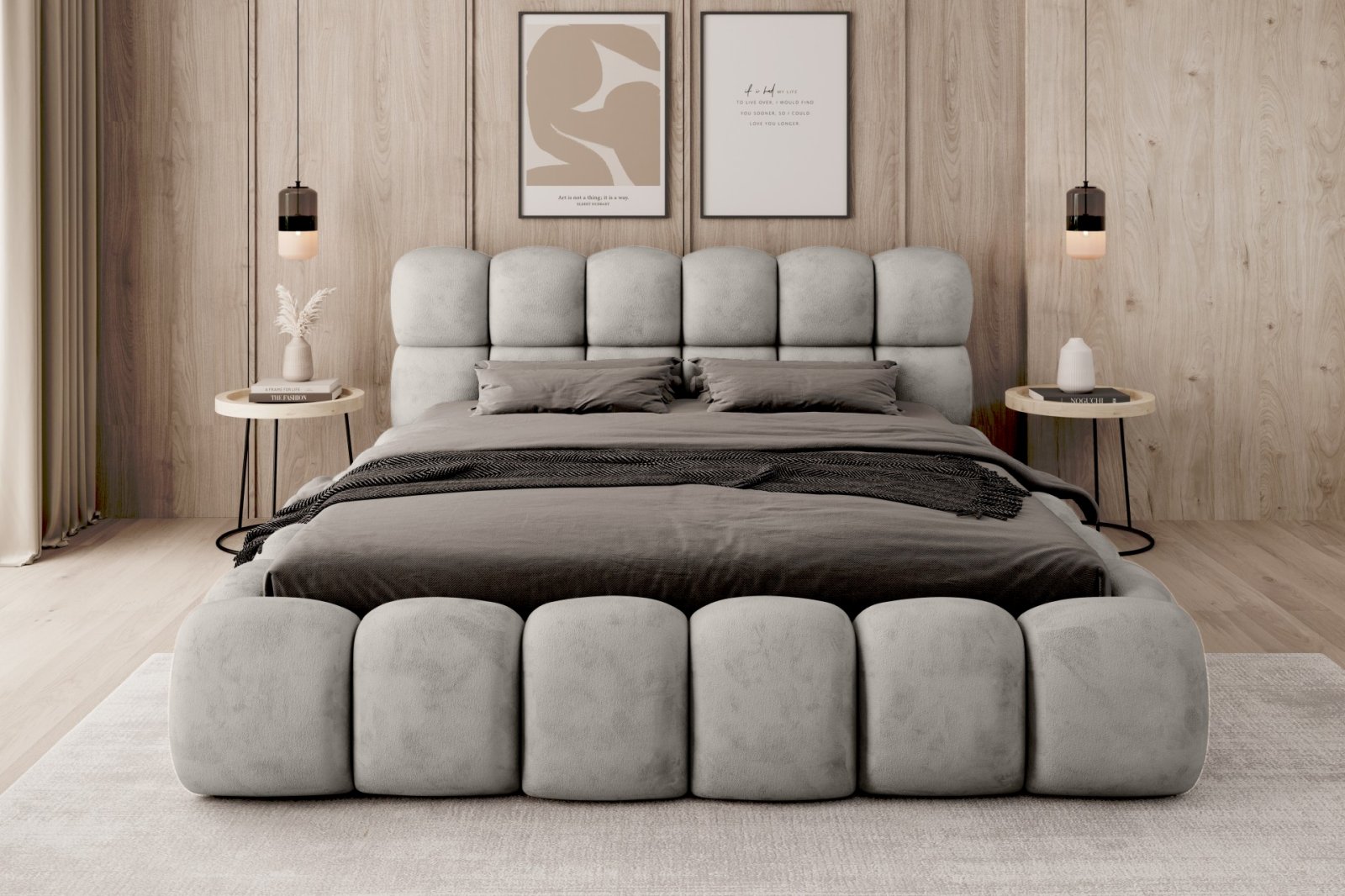 Polsterbett Vento Samtstoff 140x200 mit Metallrahmen Aphrodite 20