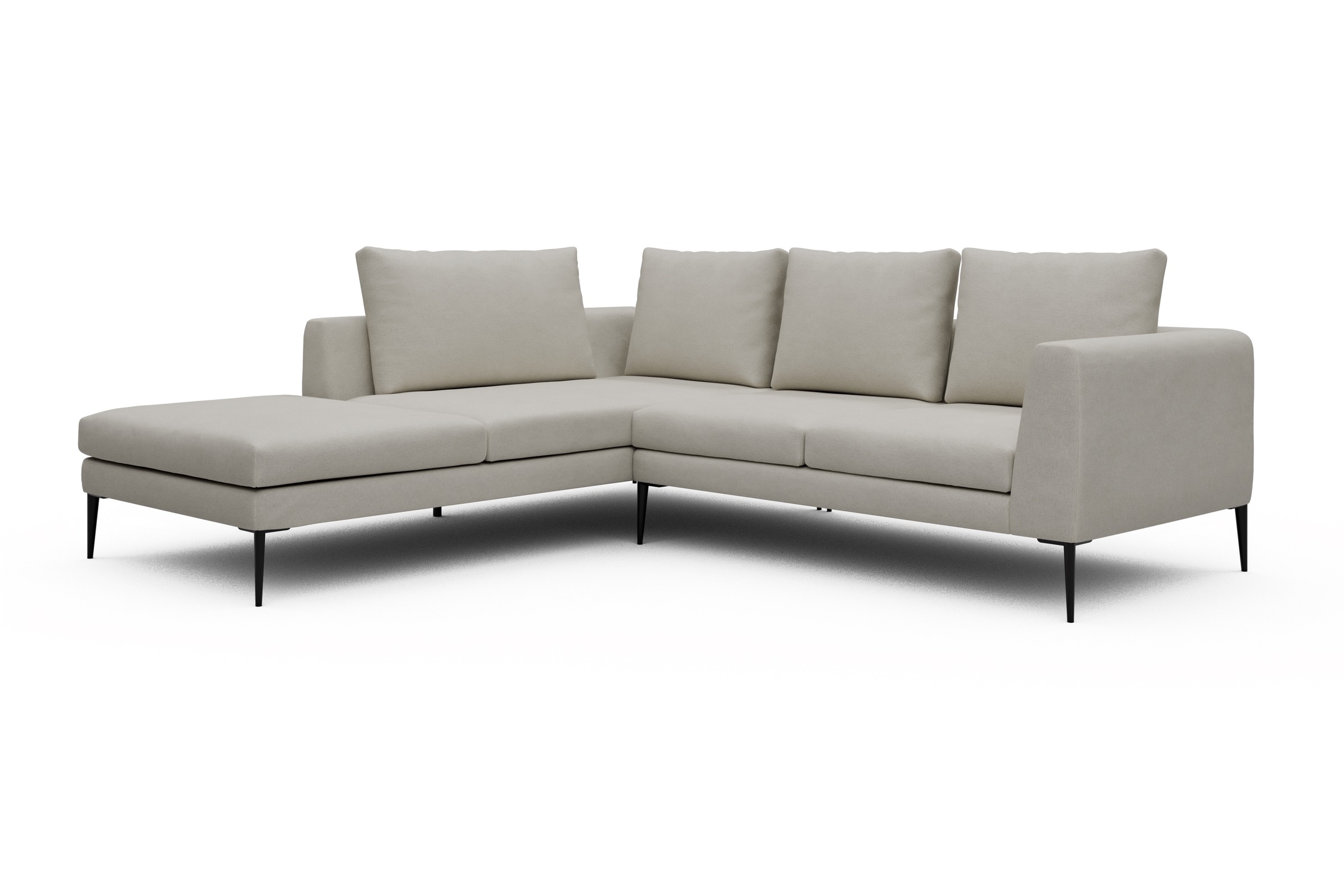 Ecksofa Paul Relax-Ecke links mit 2-Sitzer Denari-Clean-Beige