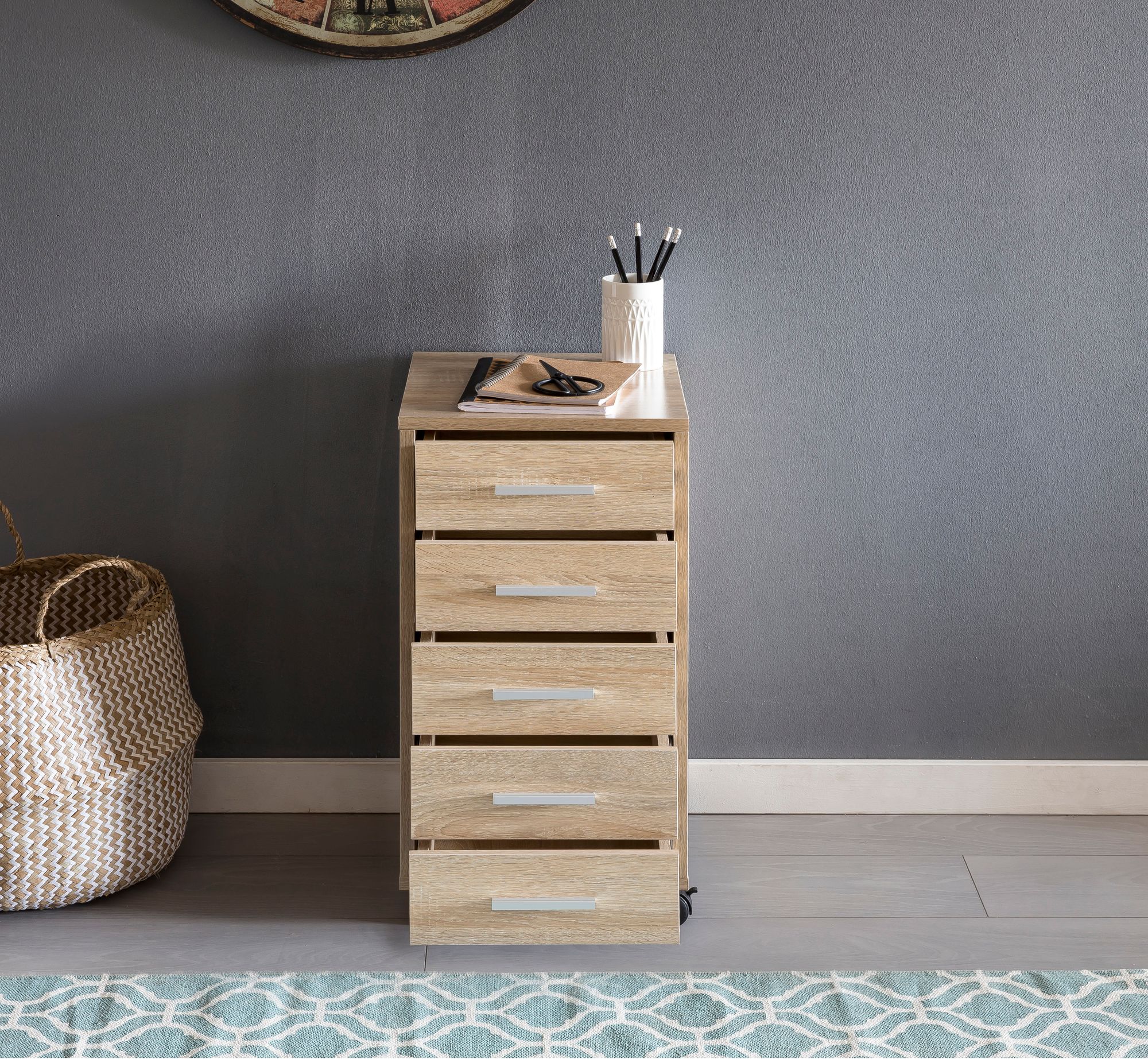 Rollcontainer Espevik Braun 33 × 38 × 63 cm