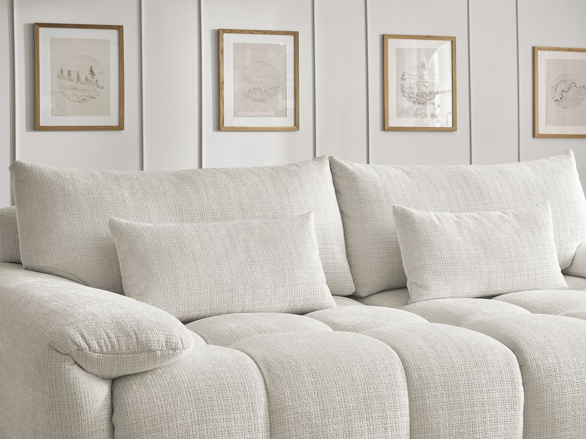 Bobochic Ivane Sofa 4-Sitzer Strukturstoff Weiß