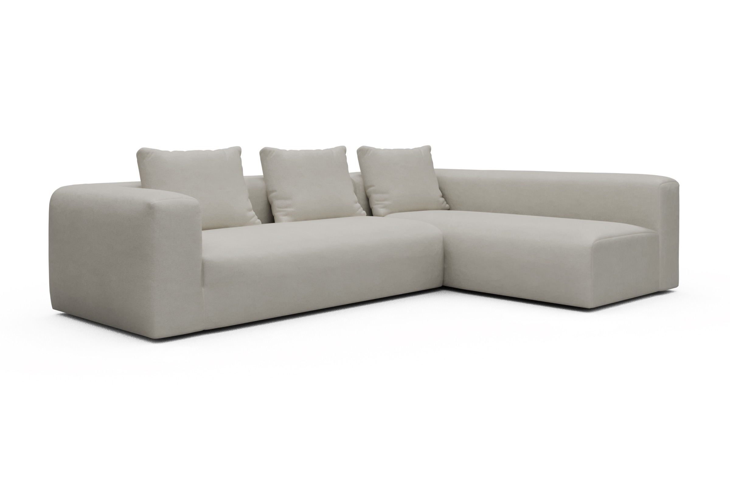 Ecksofa Fred 2x 2,5-Sitzer rechts offen Denari-Clean-Beige