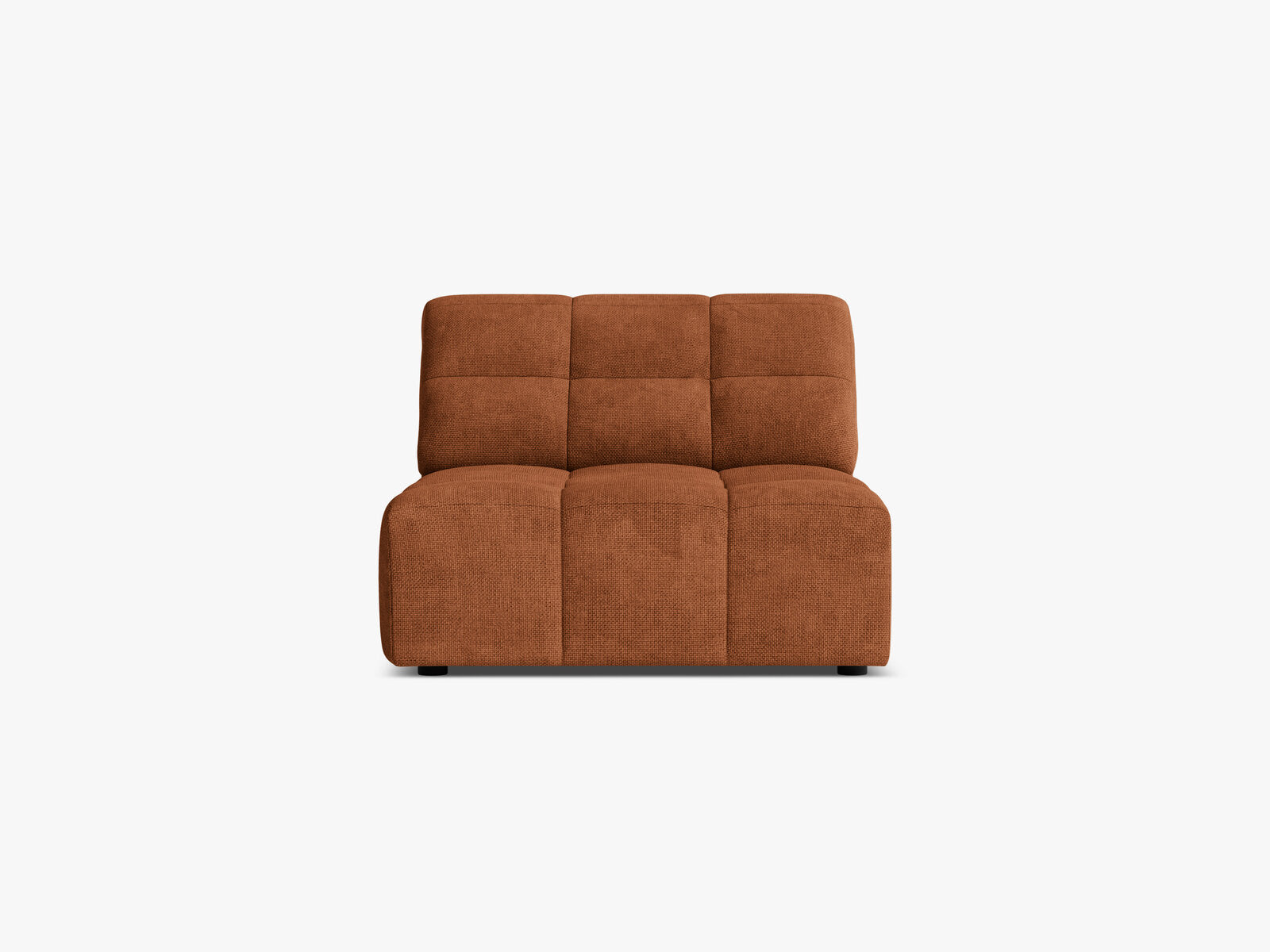 Micadoni Jennifer Sofamodul armlos Chenille Eden Ziegel
