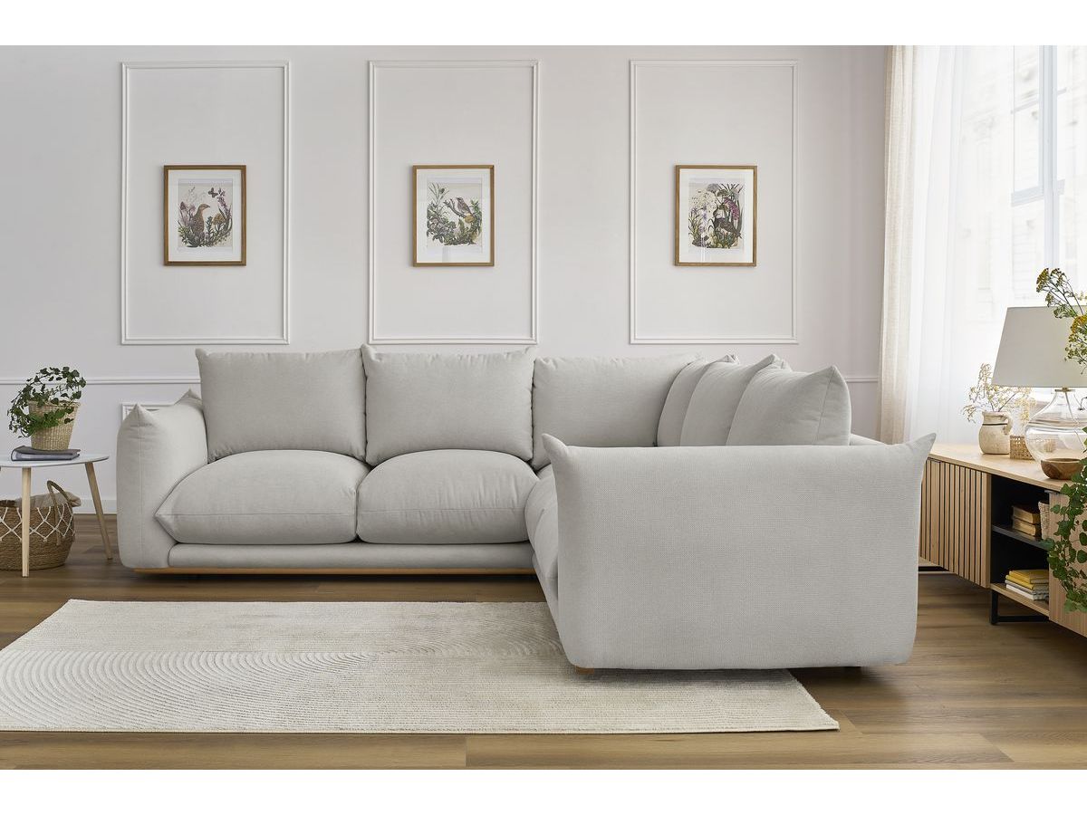 Bobochic Ernest Ecksofa Stoff Hellgrau