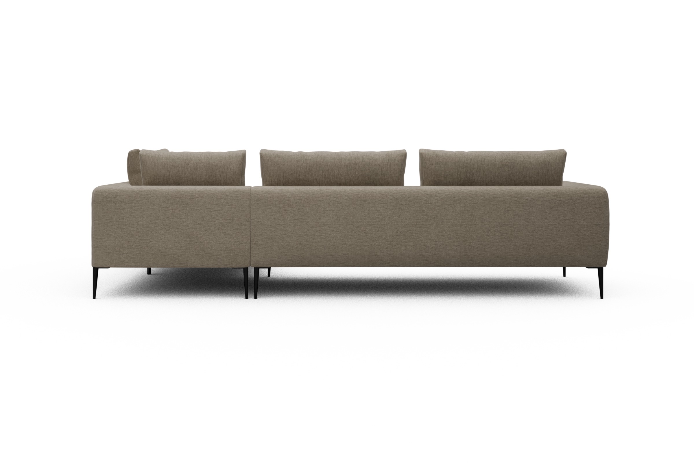 Ecksofa Paul Relax-Ecke links mit 3-Sitzer Smooth-Beige
