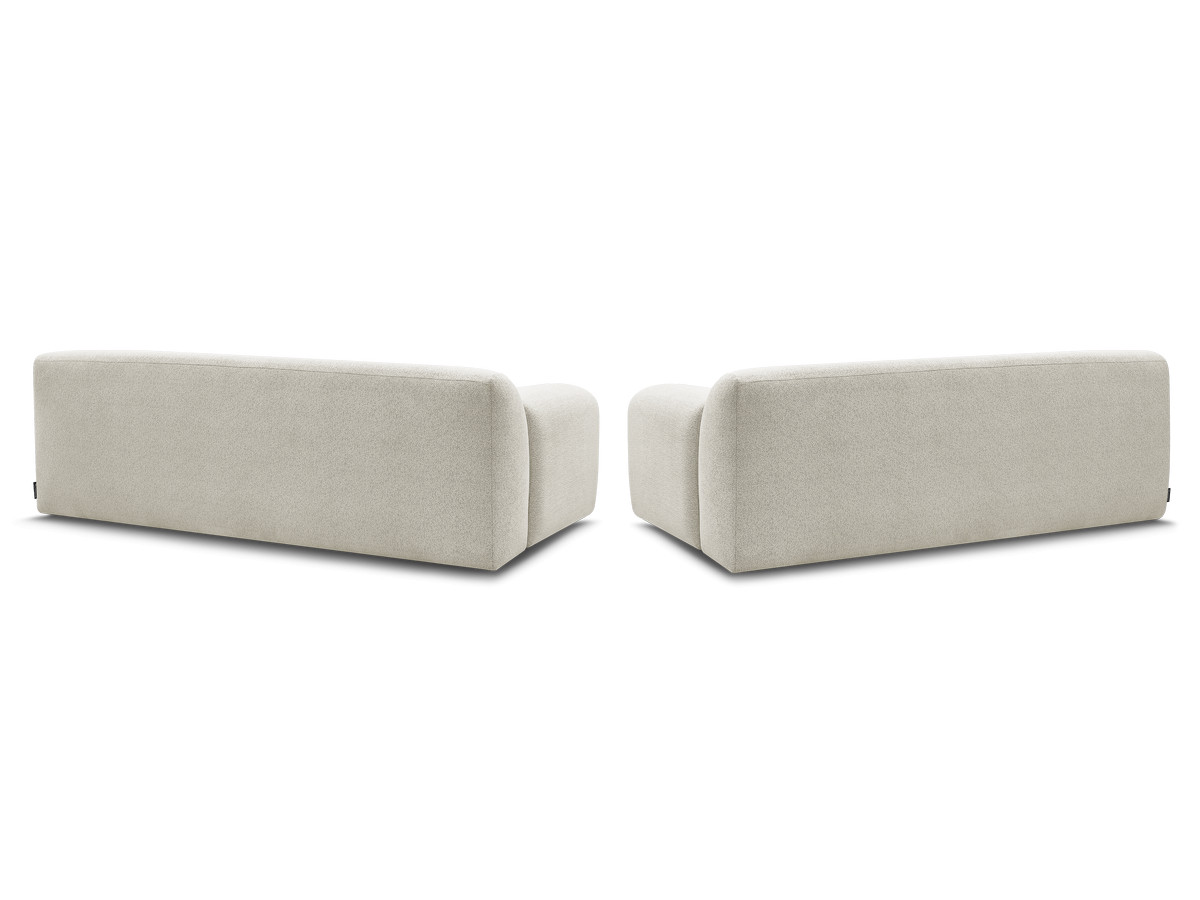 Bobochic Melisse Sofa 5-Sitzer Melange-Stoff Weiß