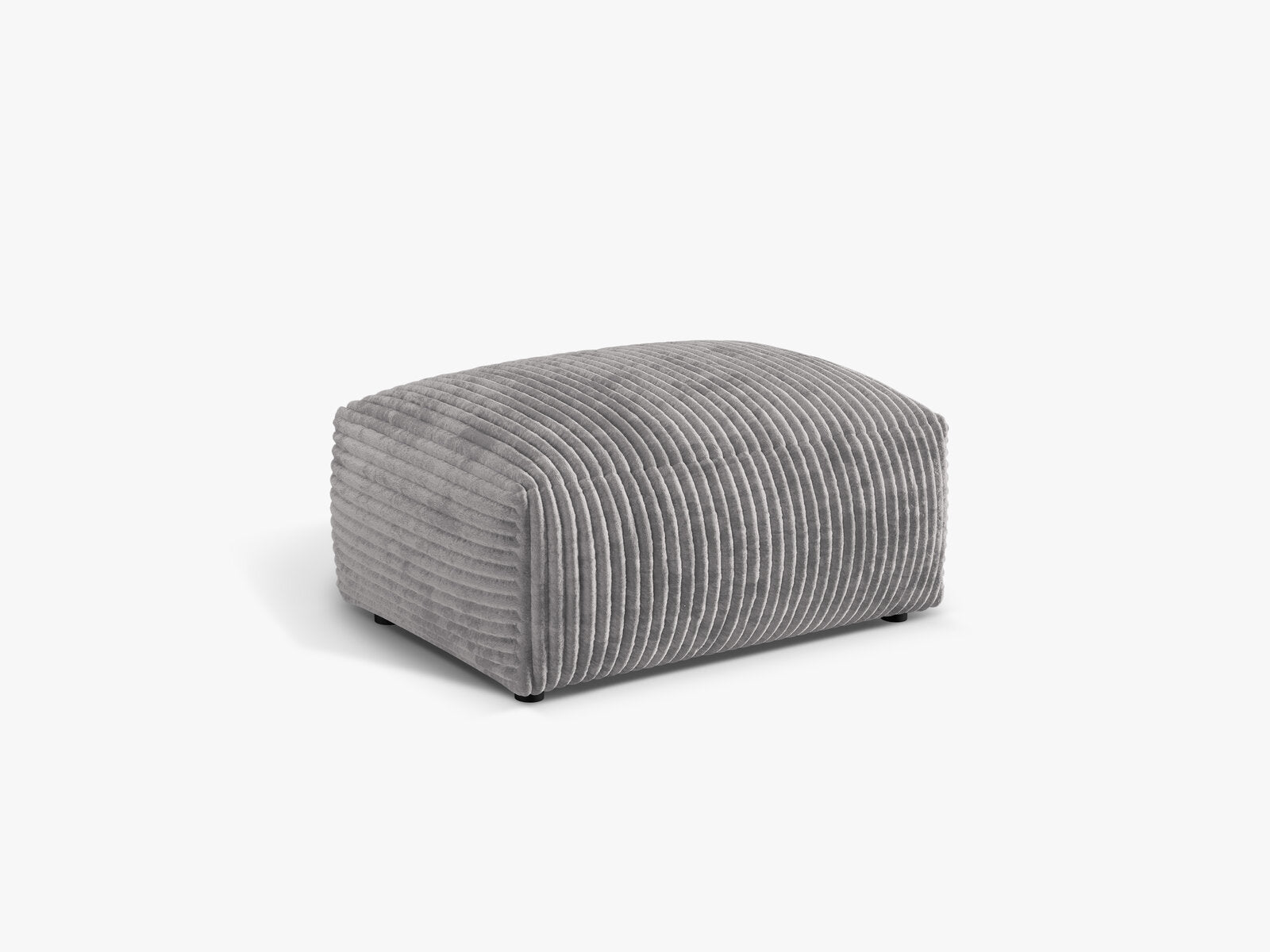 Micadoni Hocker Martina 1-Sitzer Kord Tilia Hellgrau
