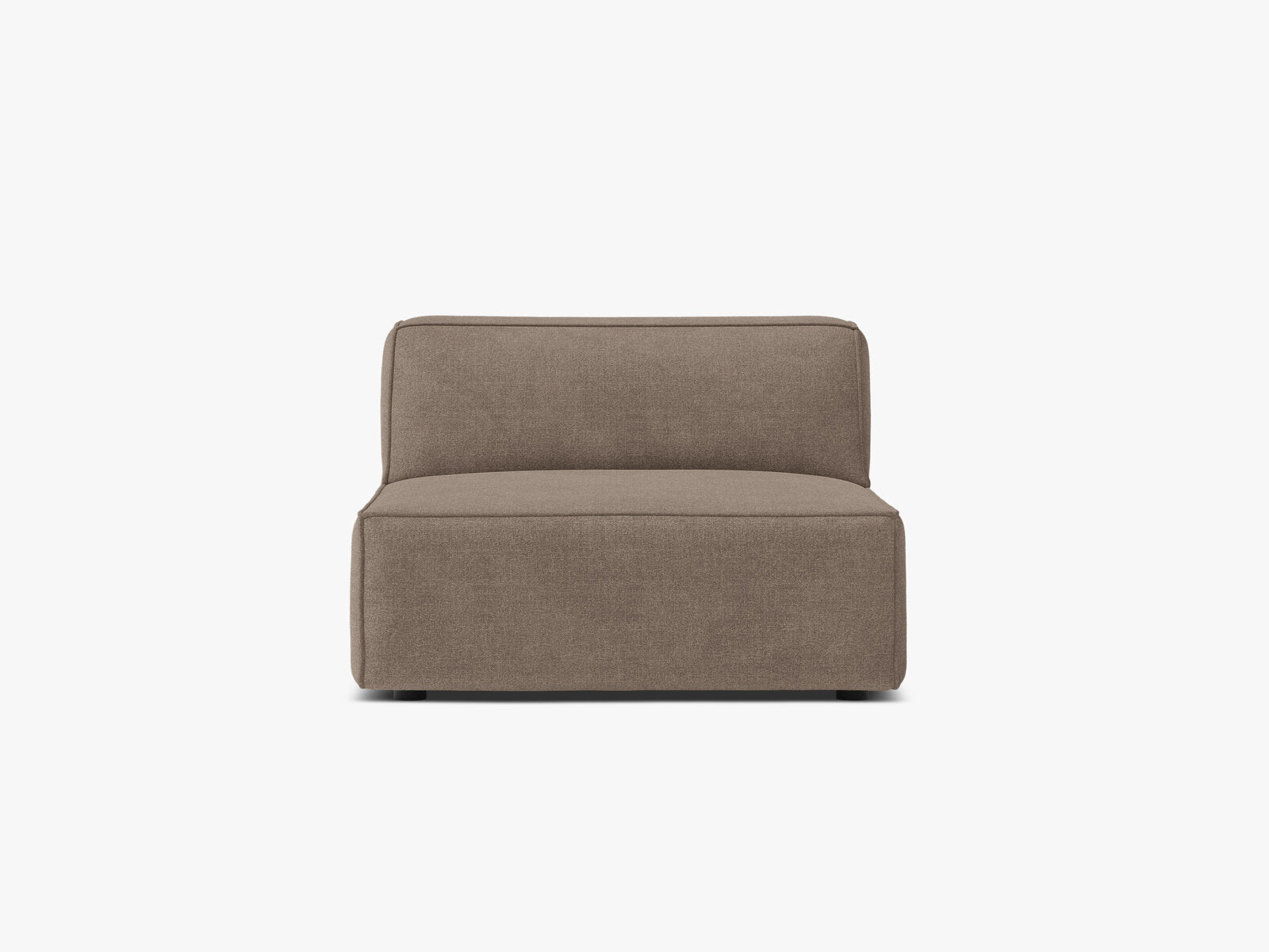 Micadoni Jodie Sofamodul armlos Strukturierter Stoff Liberty Cappuccino