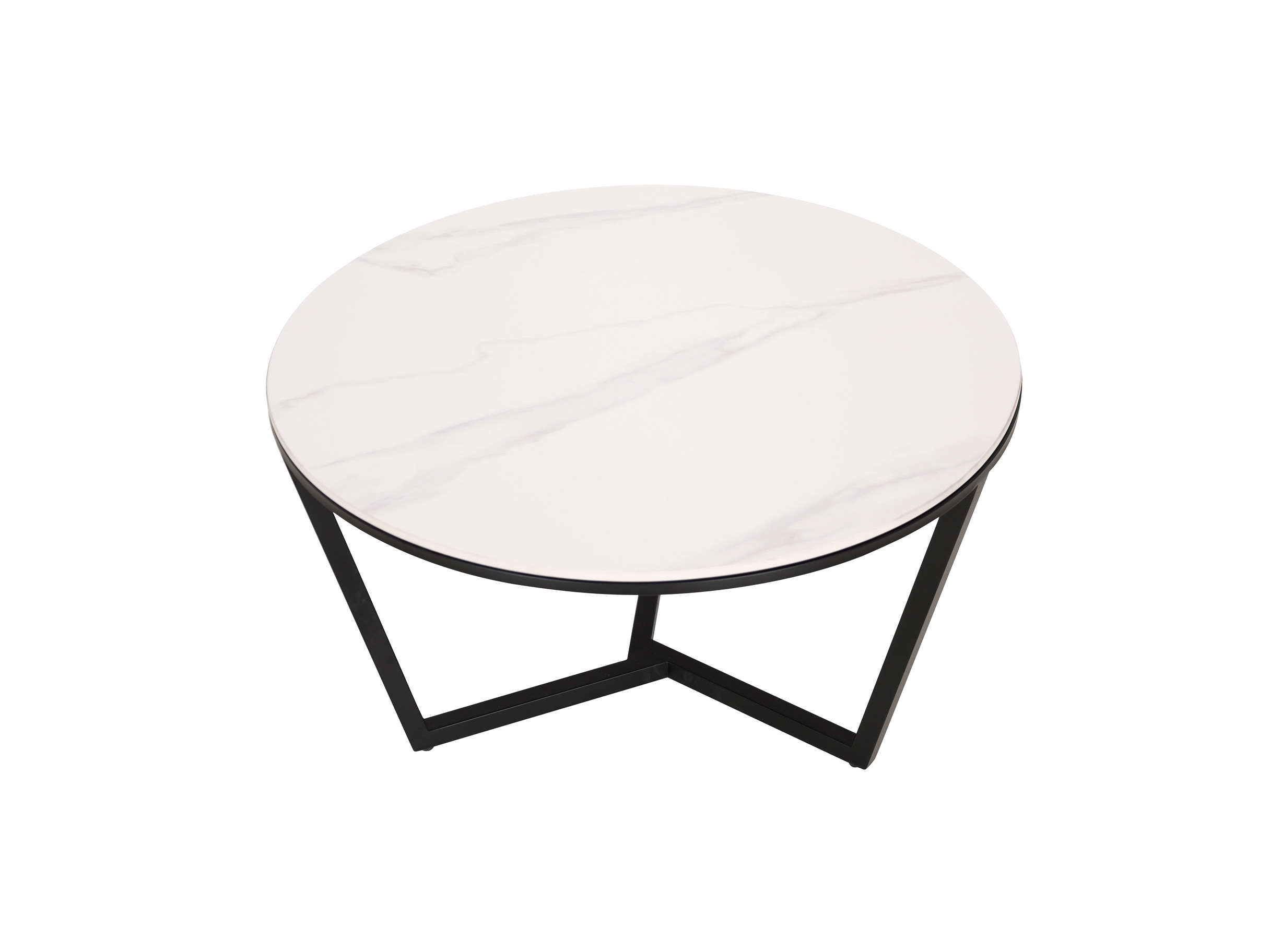 Livin Hill Couchtisch Set Modig Schwarze Beine, schwarz/weiße Tischplatte M66
