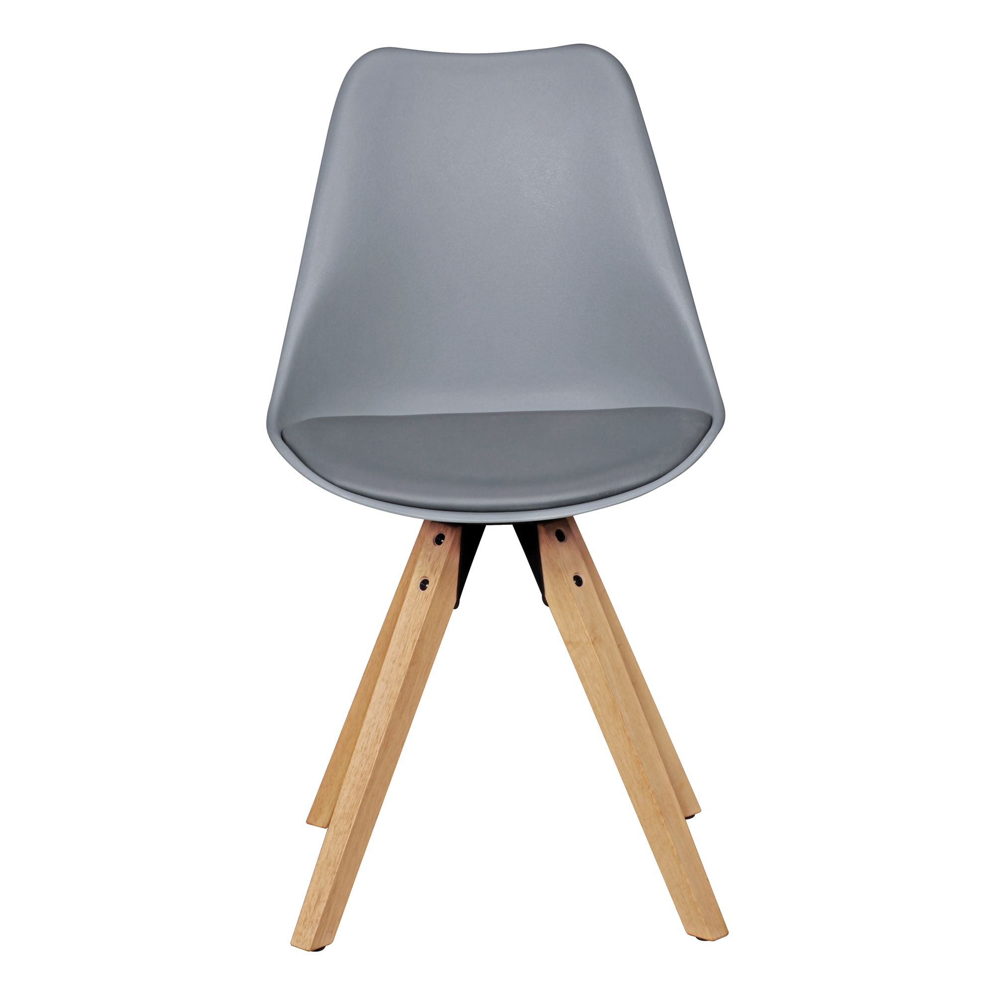 Polsterstuhl Arna Kunstleder Grau 49 × 52 × 87 cm