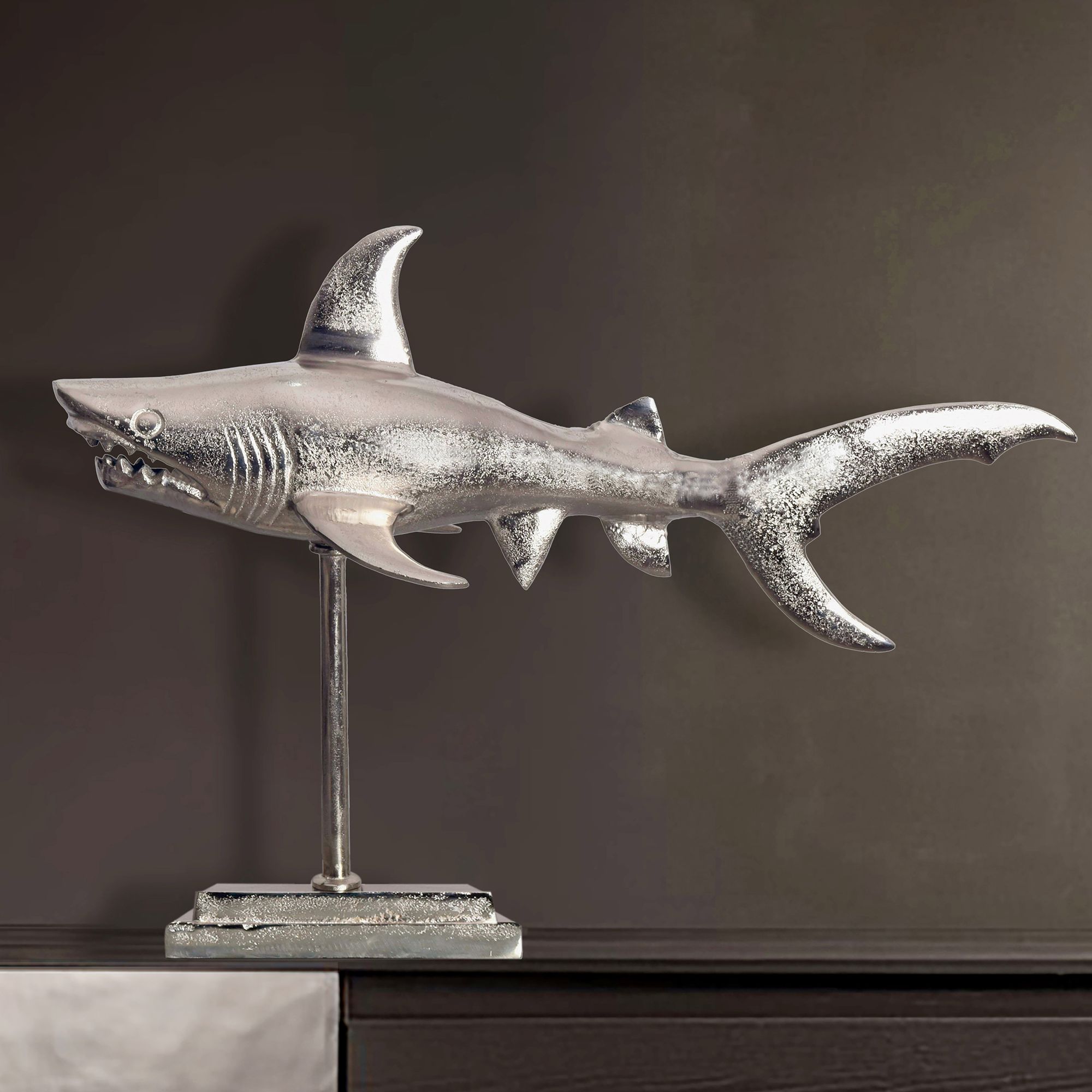 Dekofigur Hordvik Aluminium Silber 70 × 27 × 49 cm