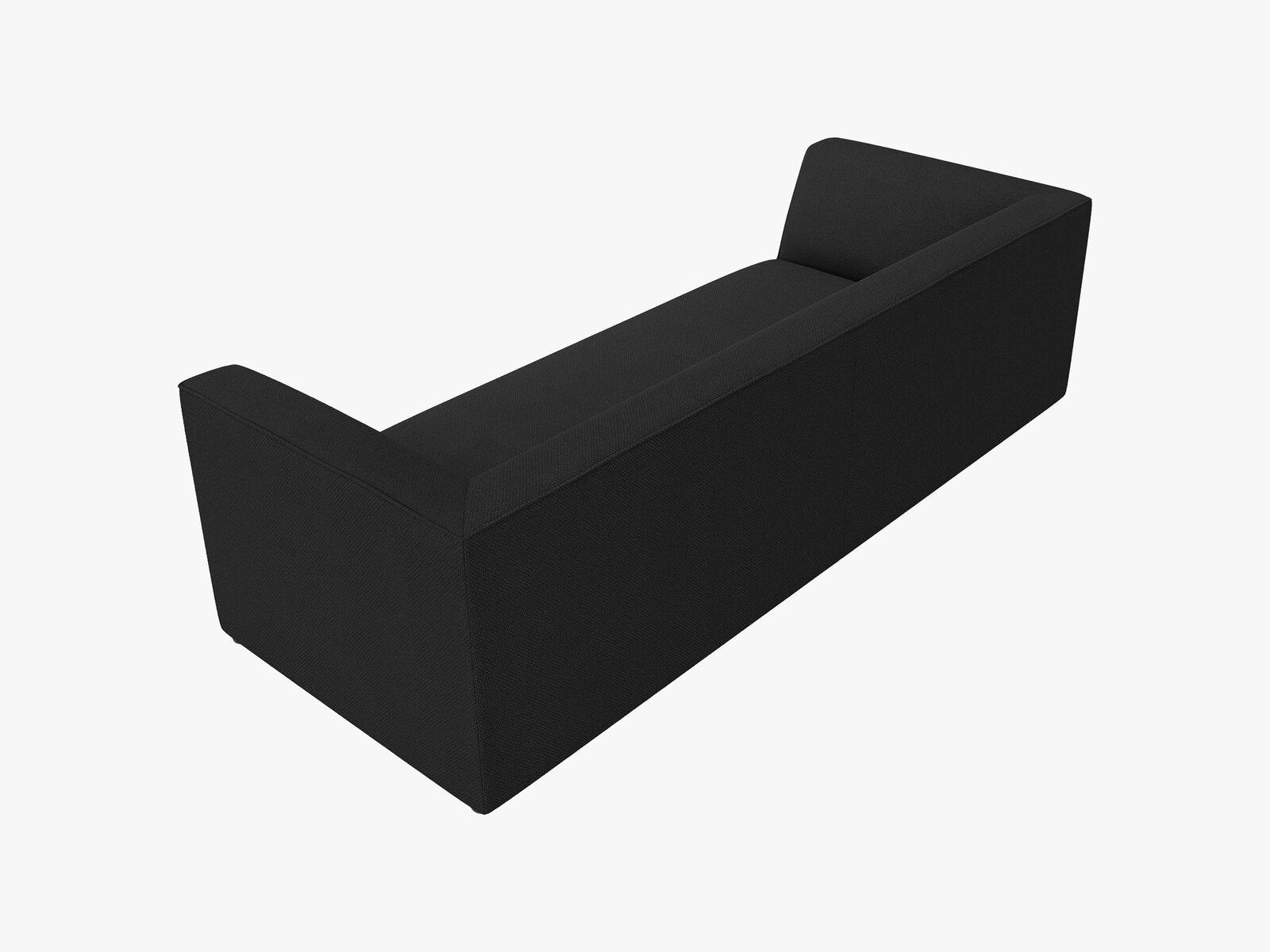 Micadoni Sofa Ruby 3-Sitzer Strukturierter Stoff Ottawa Schwarz