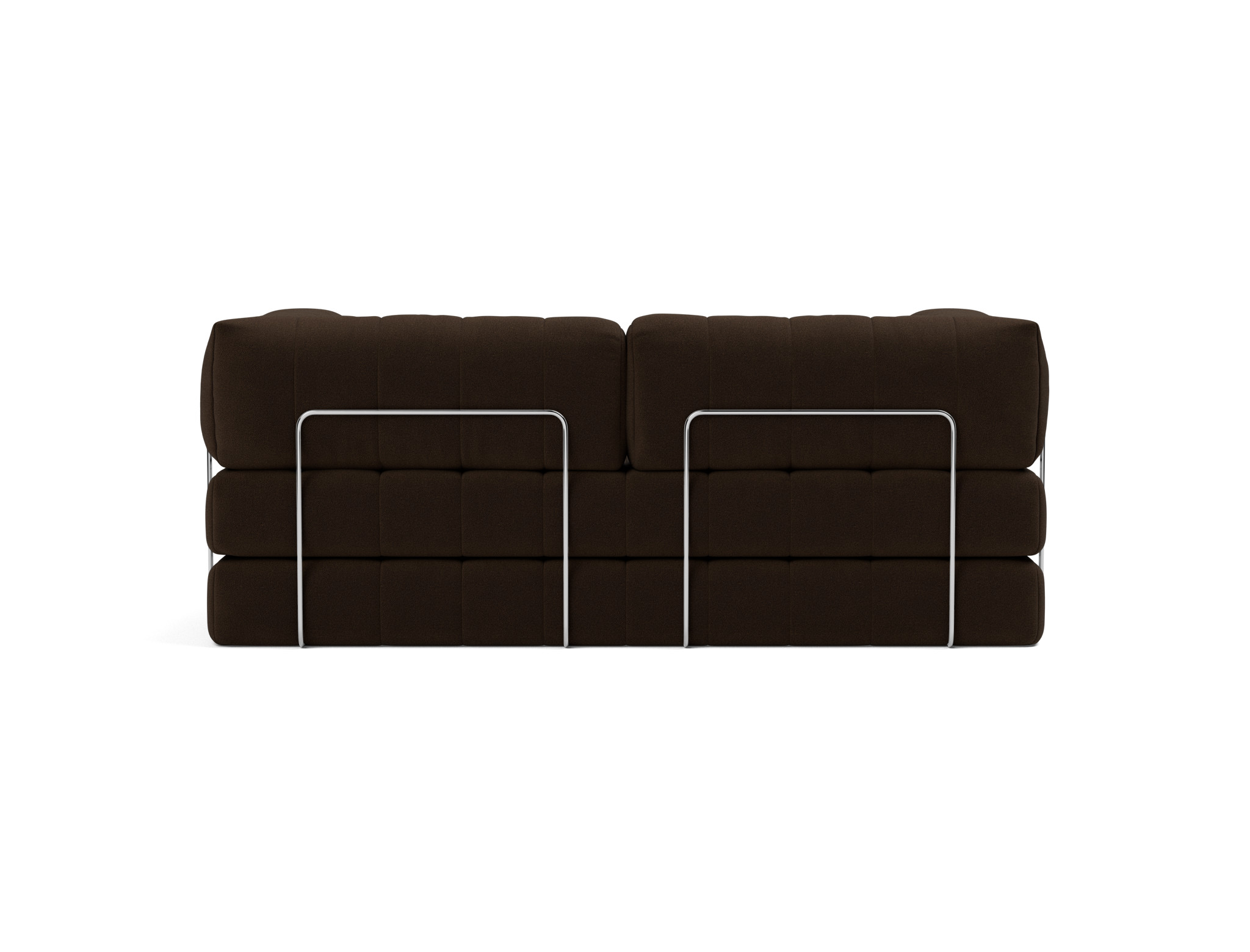 Schlafsofa CozyPad mit Armlehnen Strukturierter Stoff Taura 358-Chocco