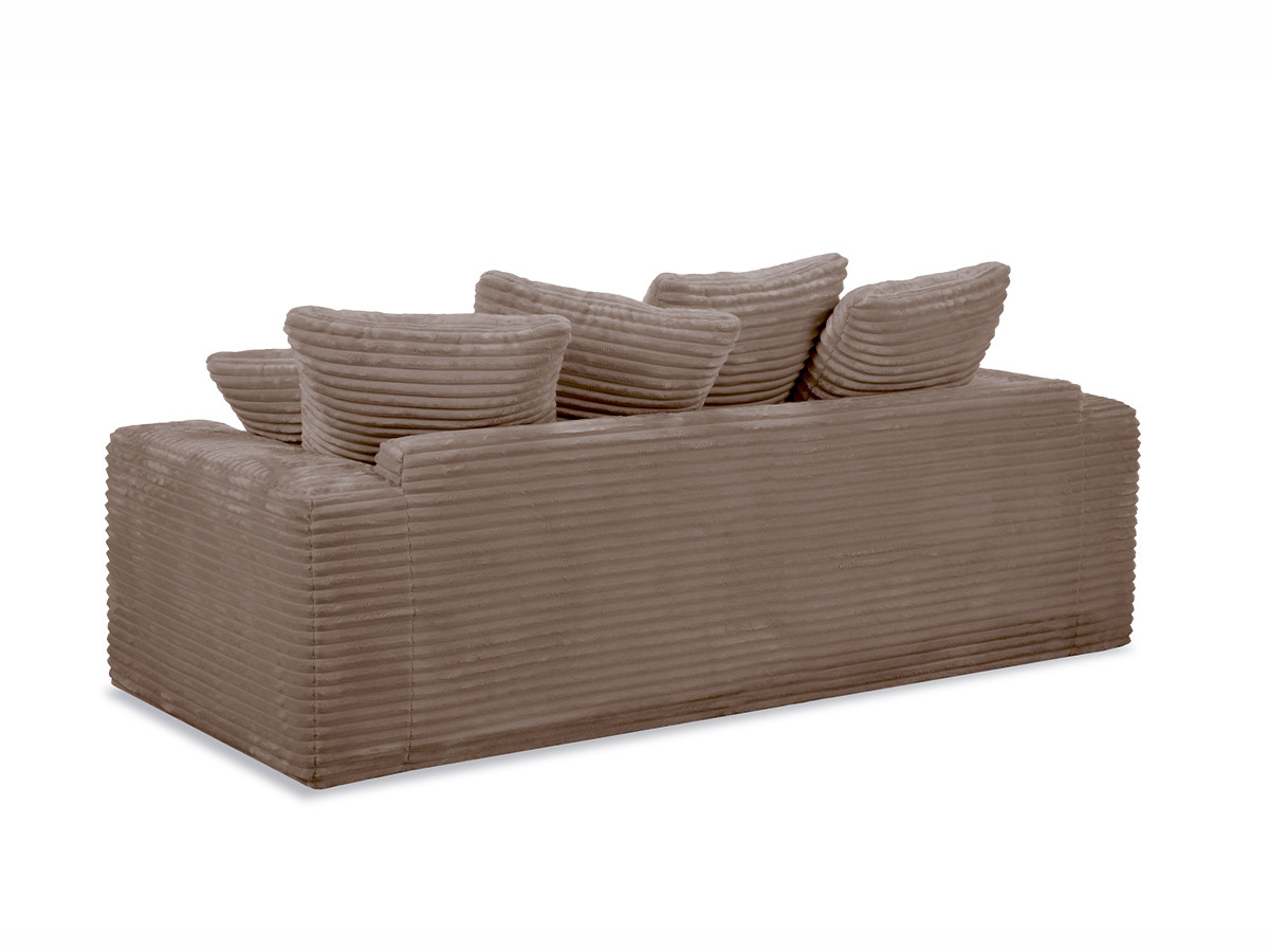 Bobochic Nevada Sofa 2,5-Sitzer Breitcord weich Taupe