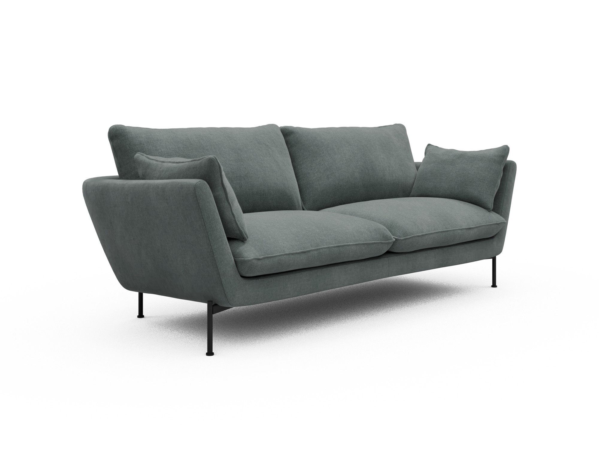 Skandi Home Sofa Anton 3-Sitzer Smooth-Silver-Grey moebelfaktor
