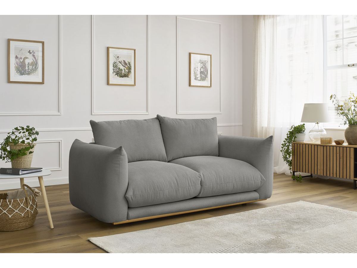 Bobochic Ernest Sofa 2-Sitzer Stoff Dunkelgrau