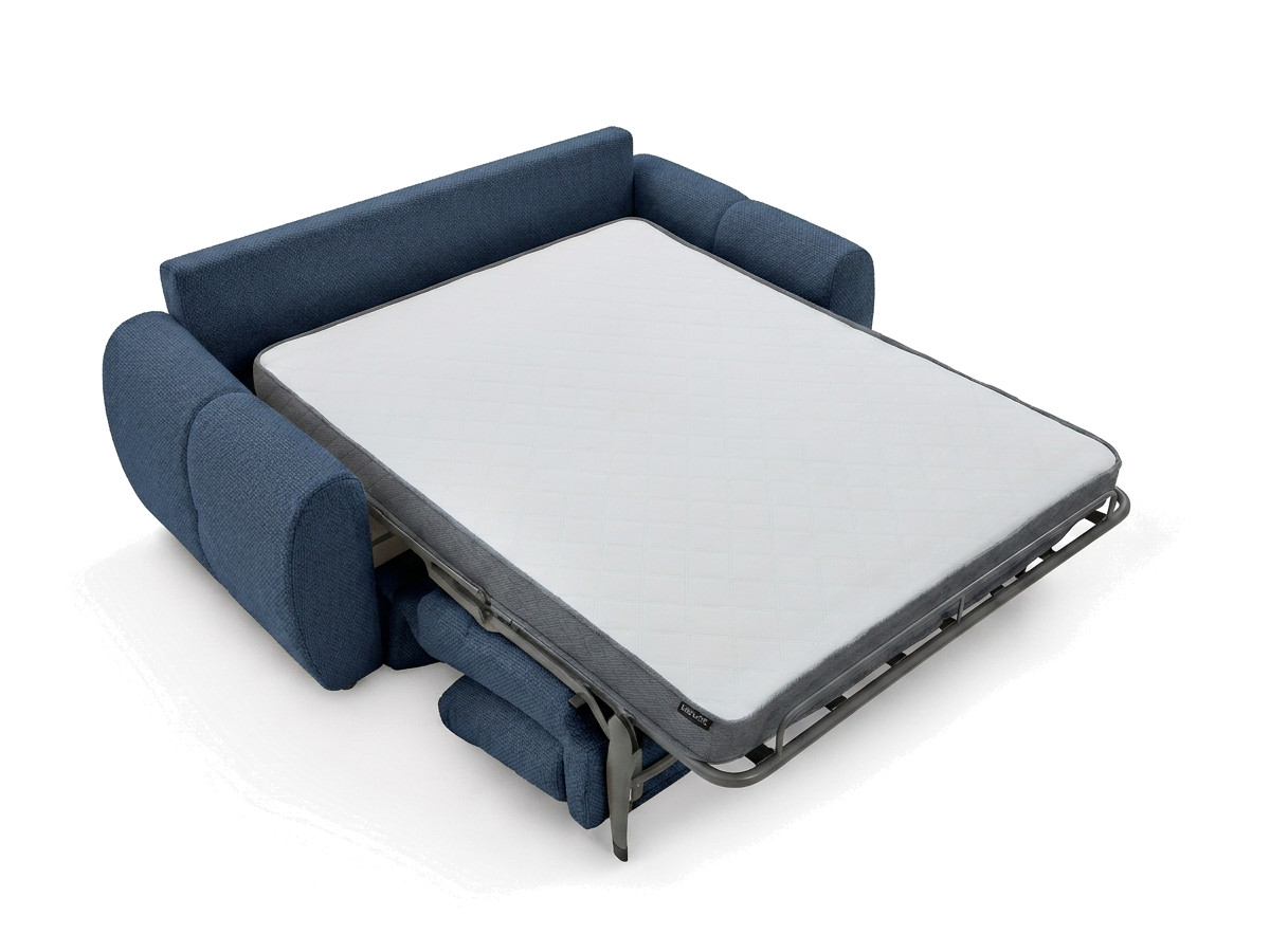 Bobochic Fuji Schlafsofa 3-Sitzer Stoff Dunkelblau