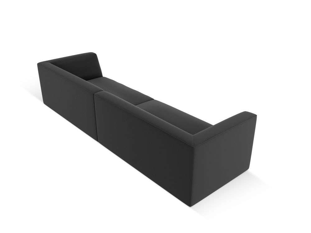 Cosmopolitan Design Sofa Siena 4-Sitzer Kunstleder Pacifico Schwarz