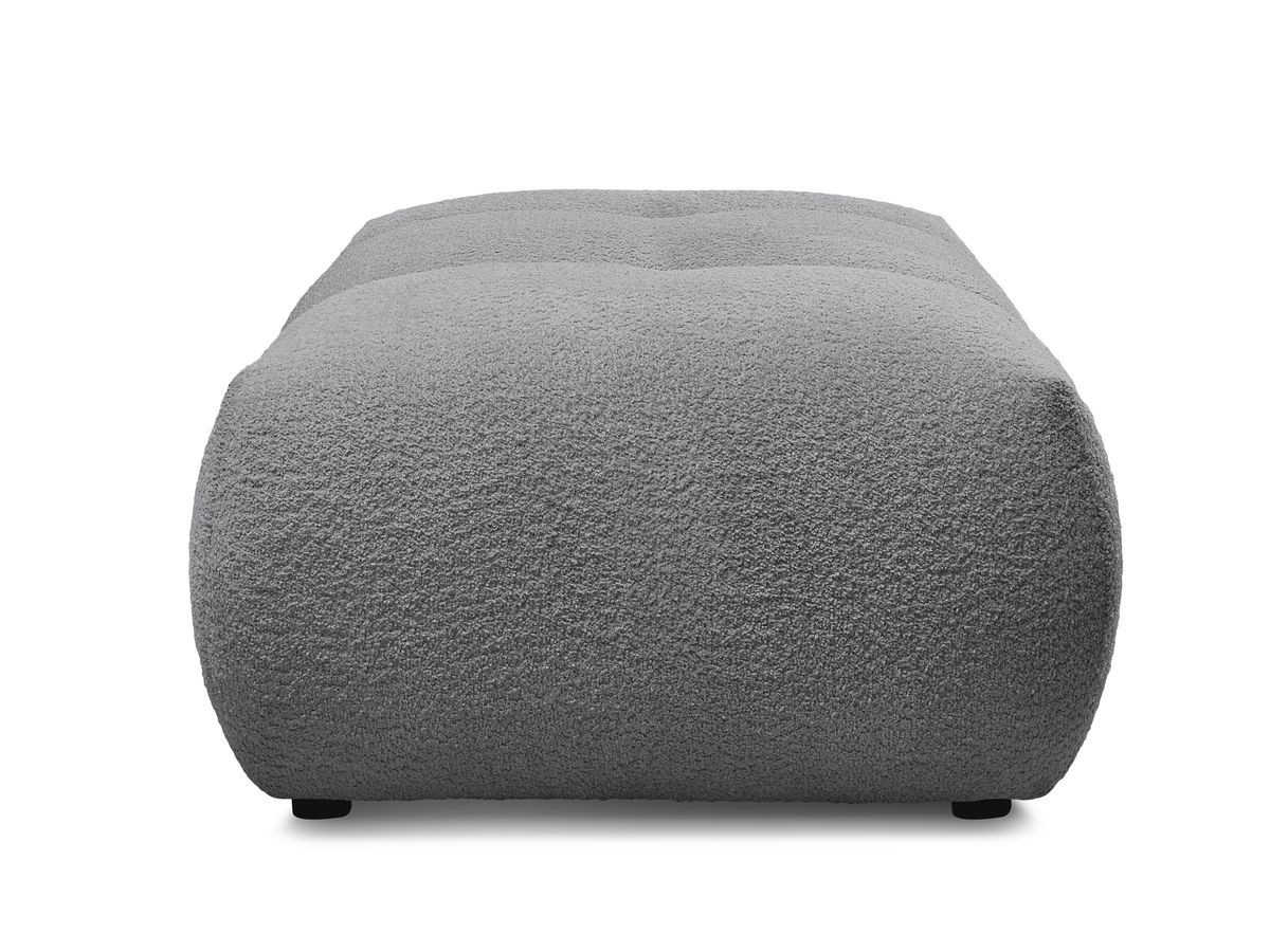 Bobochic Fuji Pouf Bouclé-Stoff Dunkelgrau