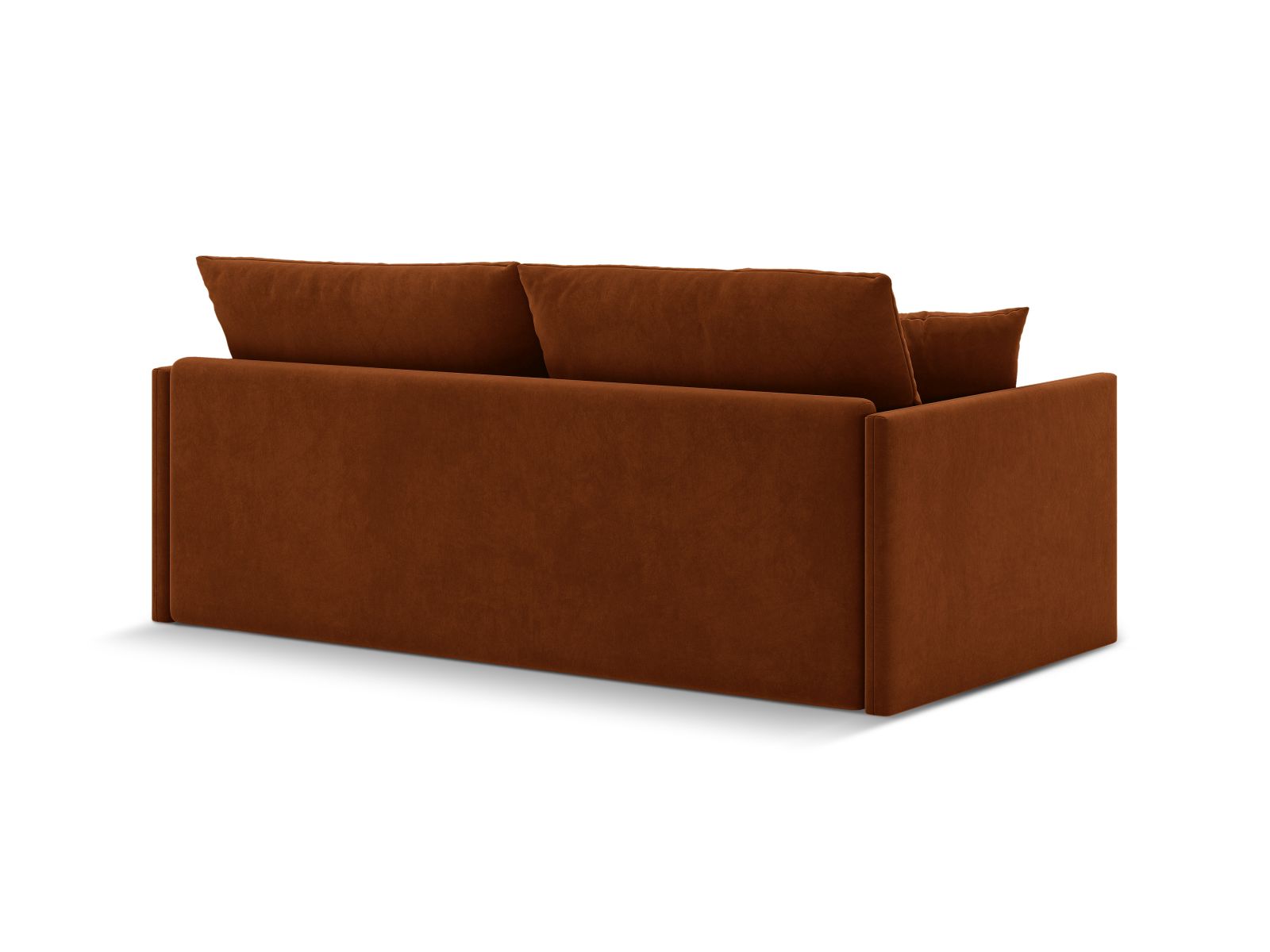 Cosmopolitan Design Schlafsofa Shannon 3-Sitzer Samt Salvador Terrakotta