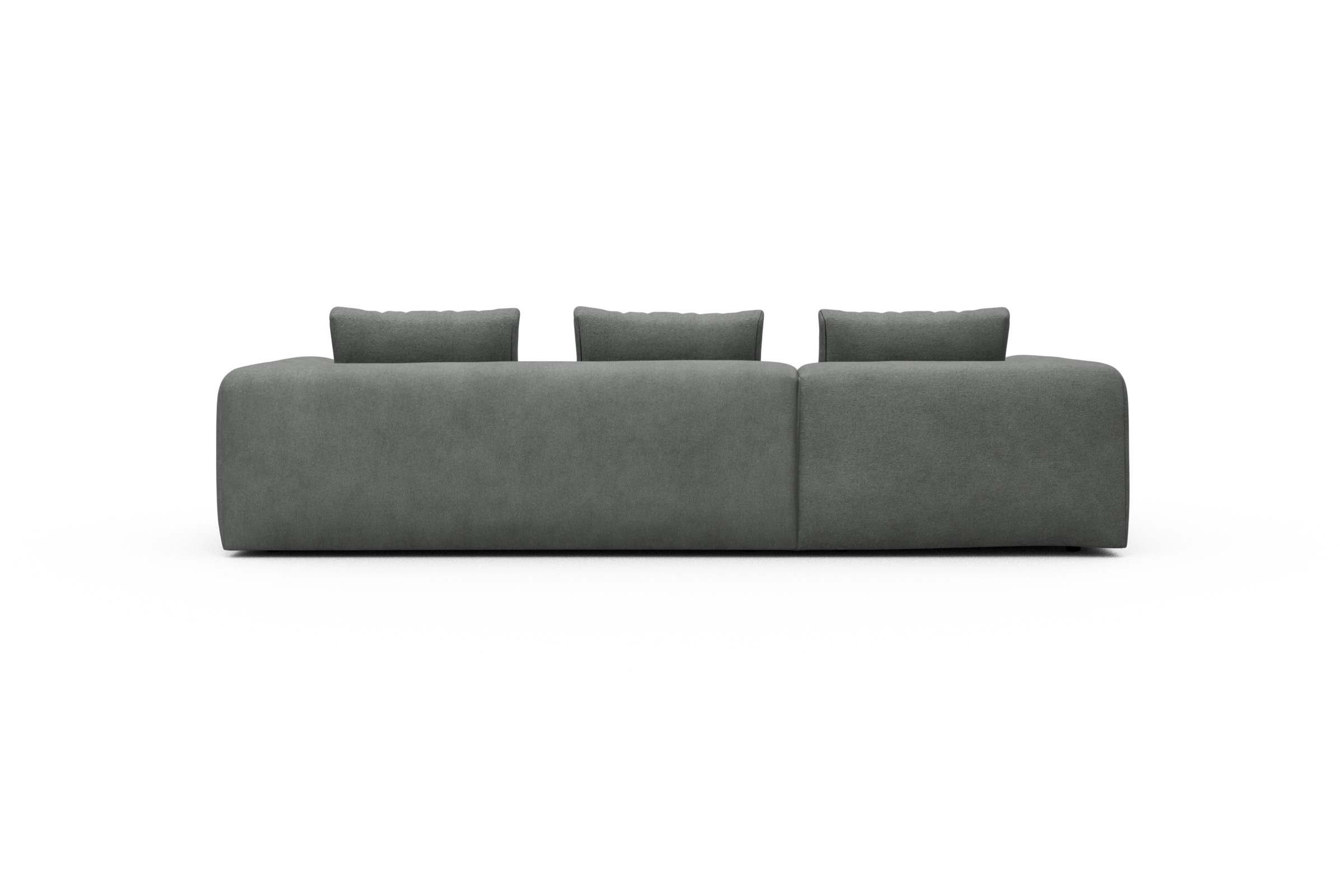 Ecksofa Fred Chaiselongue links mit 2,5-Sitzer Boucle-Ash-Grey