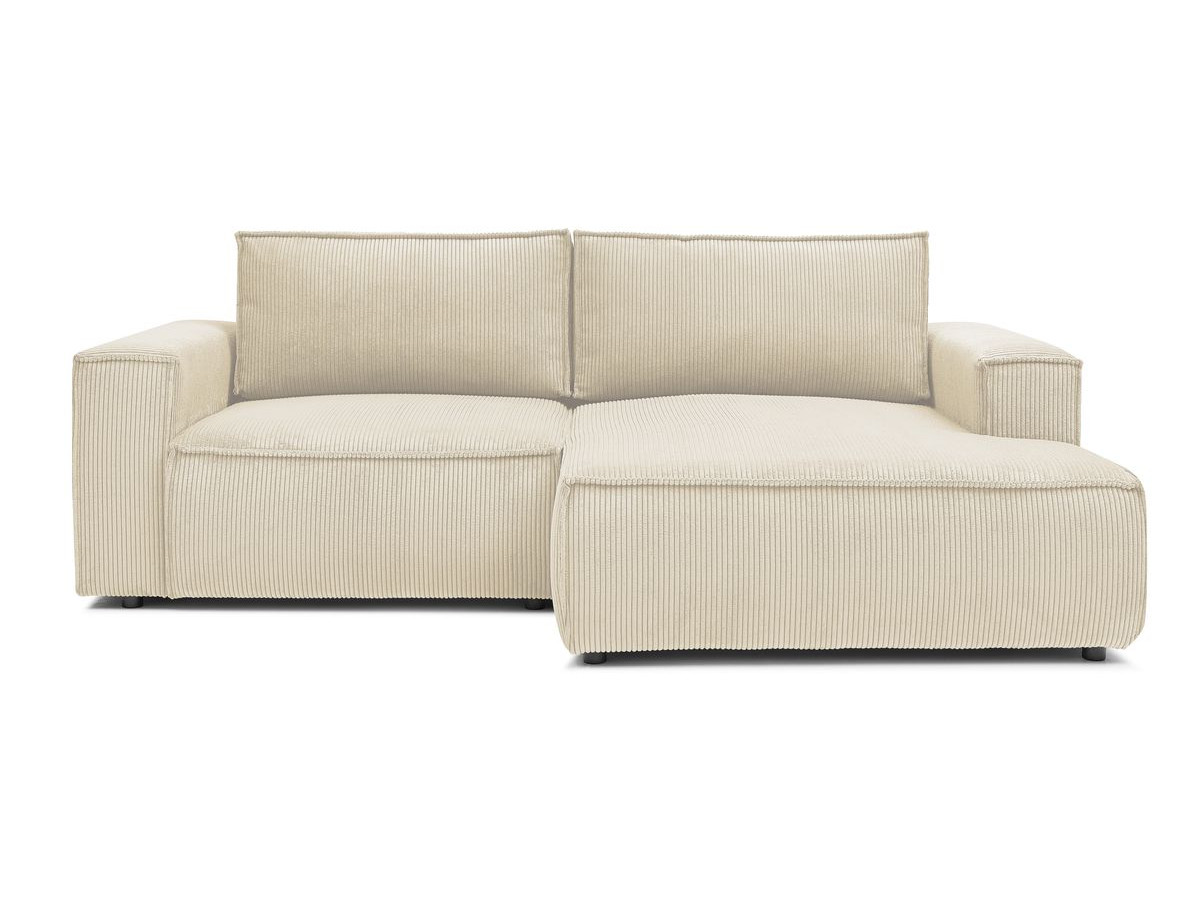Bobochic Nihad Ecksofa Cordsamt Beige Ecke rechts