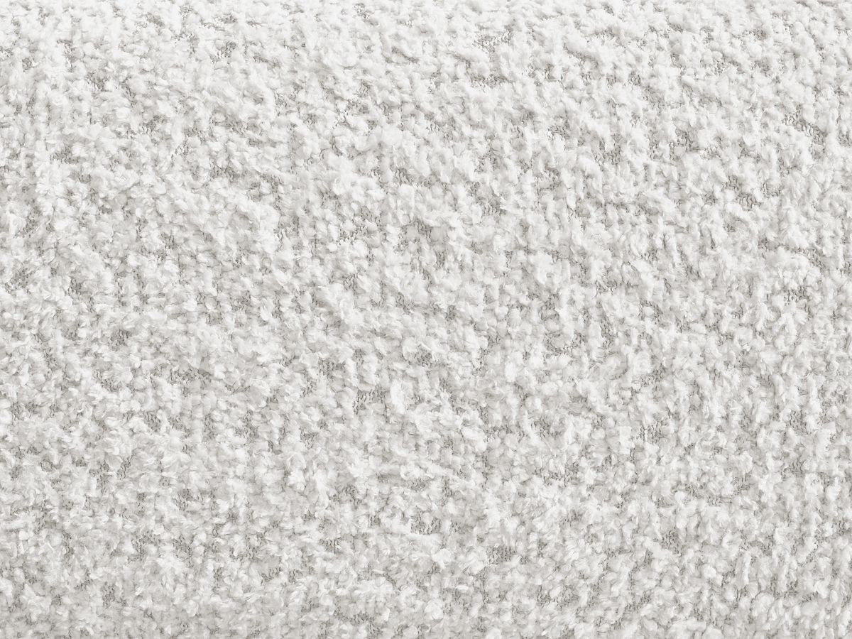 Bobochic Alya Pouf Bouclé-Stoff Weiß