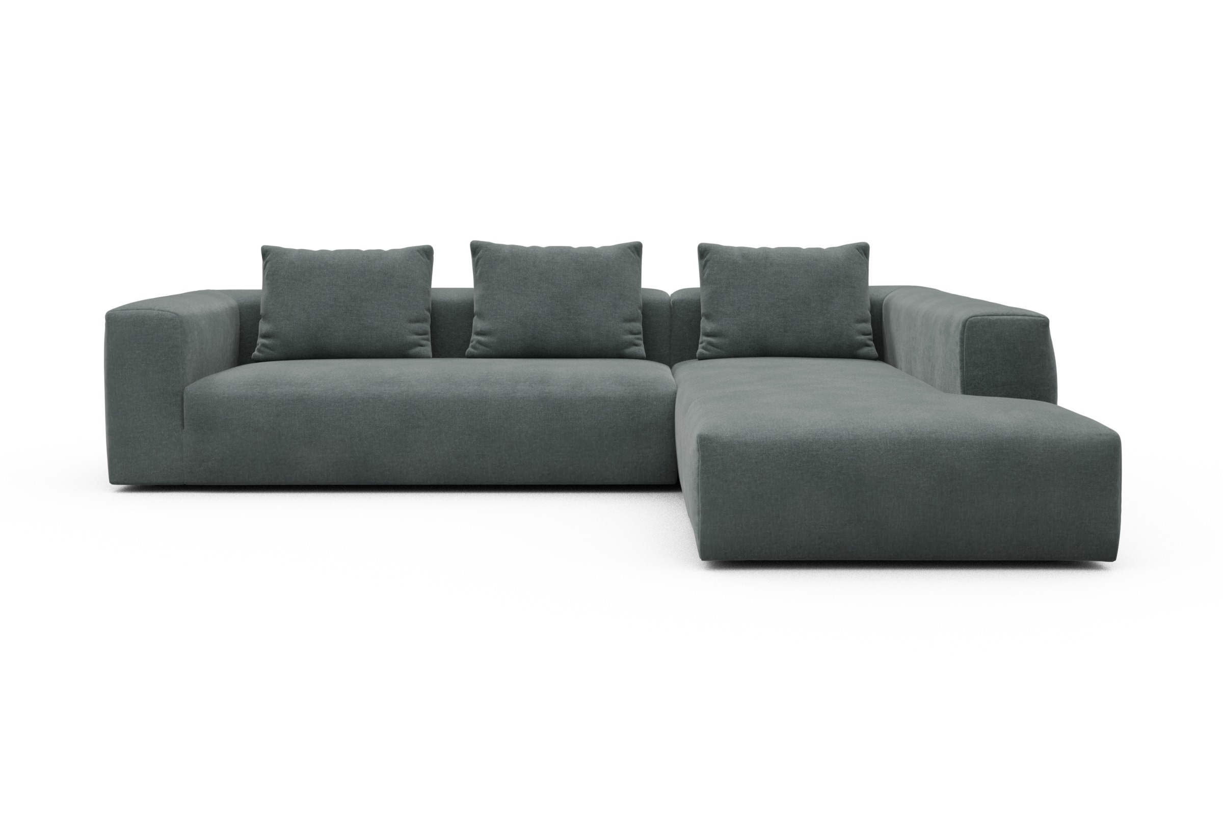 Skandi Home Ecksofa Fred Relax-Ecke rechts mit 2,5-Sitzer Smooth-Silver-Grey moebelfaktor