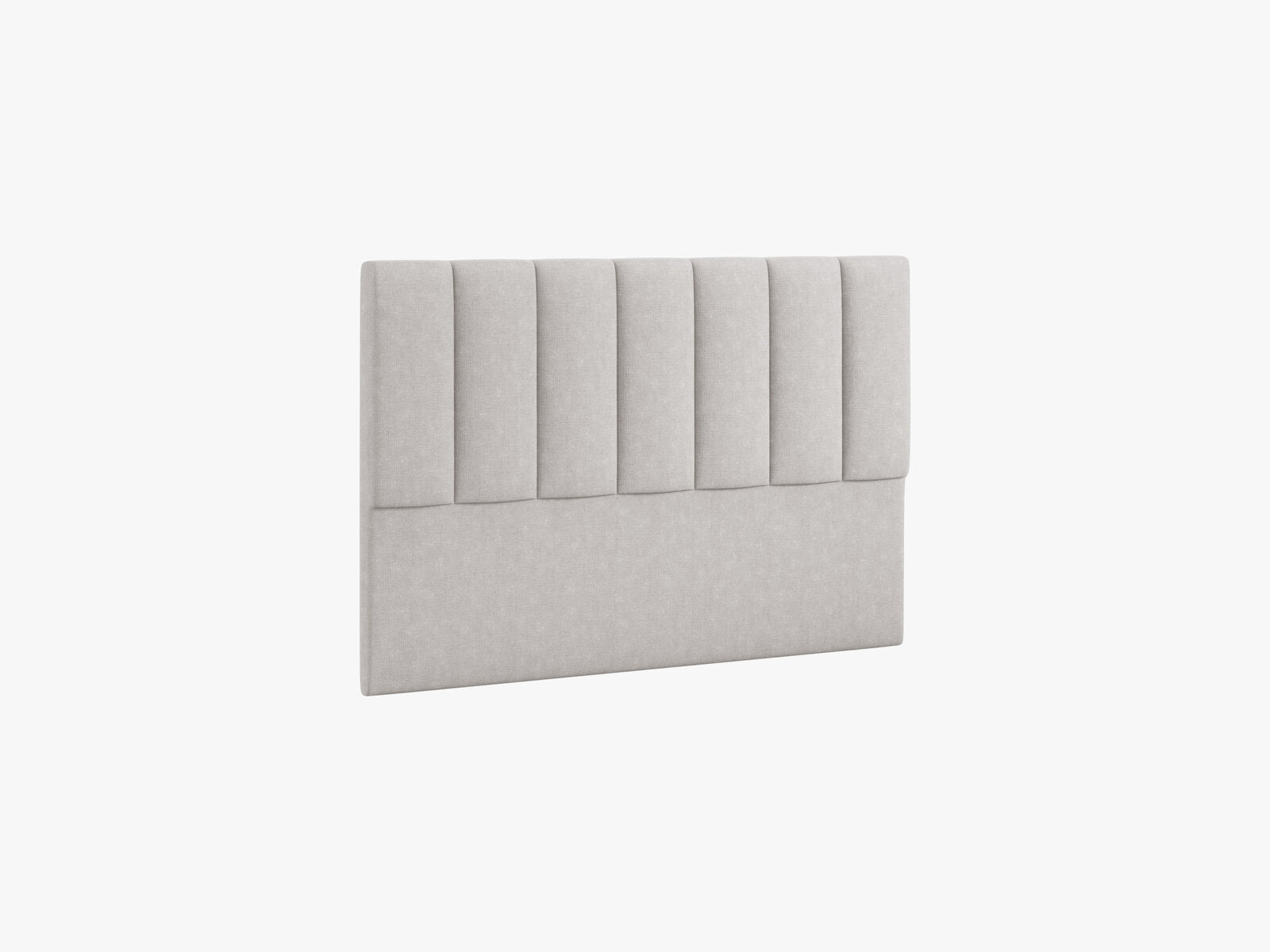 Micadoni Marl Samtiger Kopfteil 140 cm (H 95 cm) Strukturierter Stoff Liberty Hellgrau 140x95