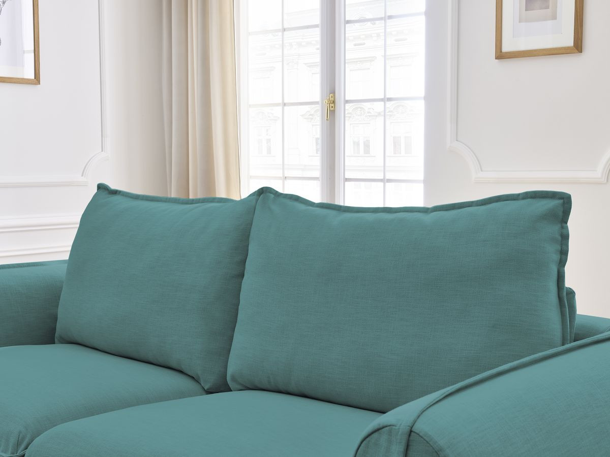 Bobochic Archimede Schlafsofa 3-Sitzer Stoff Hellblau, Liegefläche 160 × 194 cm
