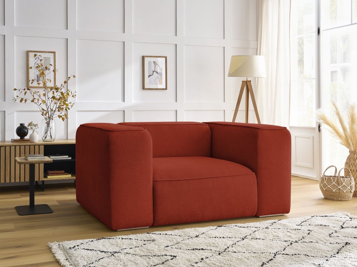 Bobochic Zephyr Sessel Strukturstoff Orange