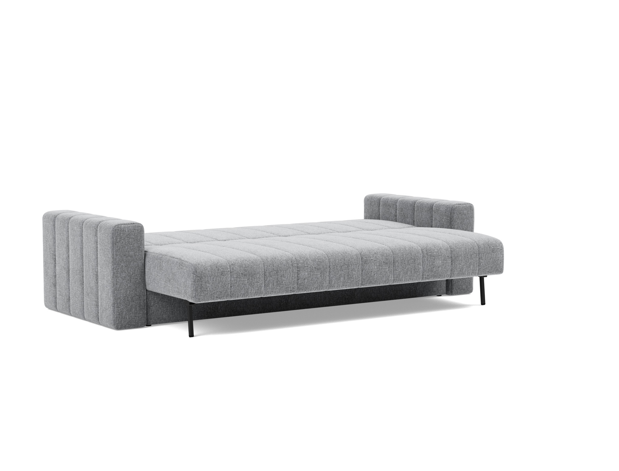 Schlafsofa Akello mit Armlehnen Strukturierter Stoff Twist 565-Granite