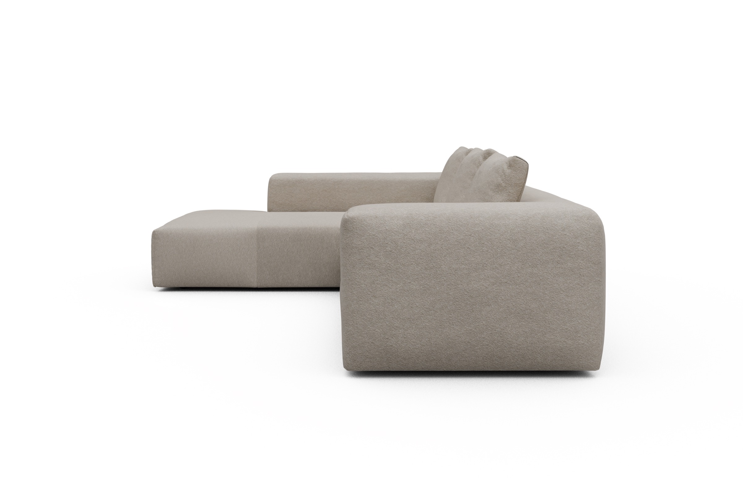 Ecksofa Fred Relax-Ecke links mit 2,5-Sitzer Aivi-Lace-Beige