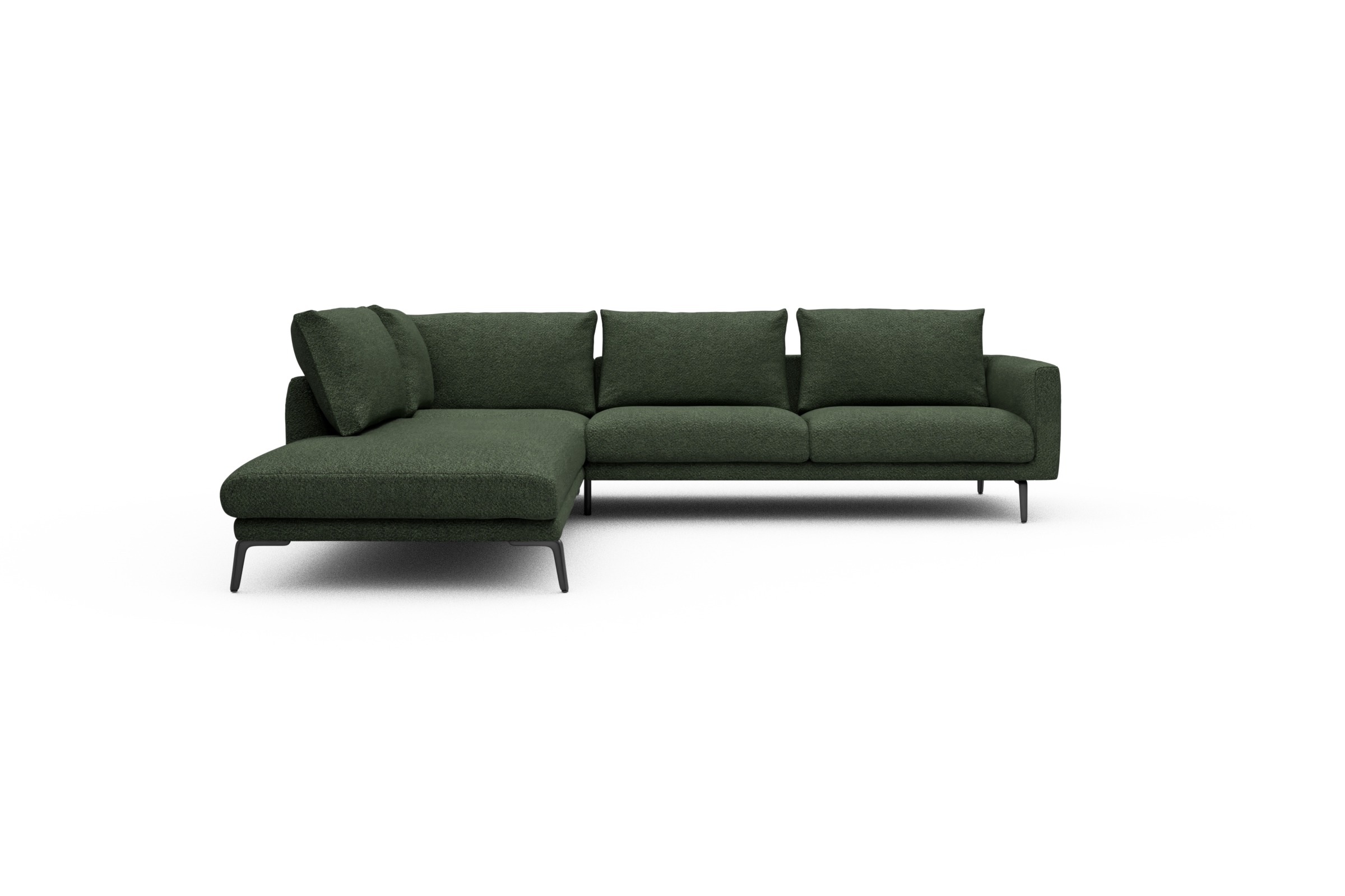 Skandi Home Ecksofa Karl Relax-Ecke links mit 2,5-Sitzer Vanora-Deep-Green moebelfaktor