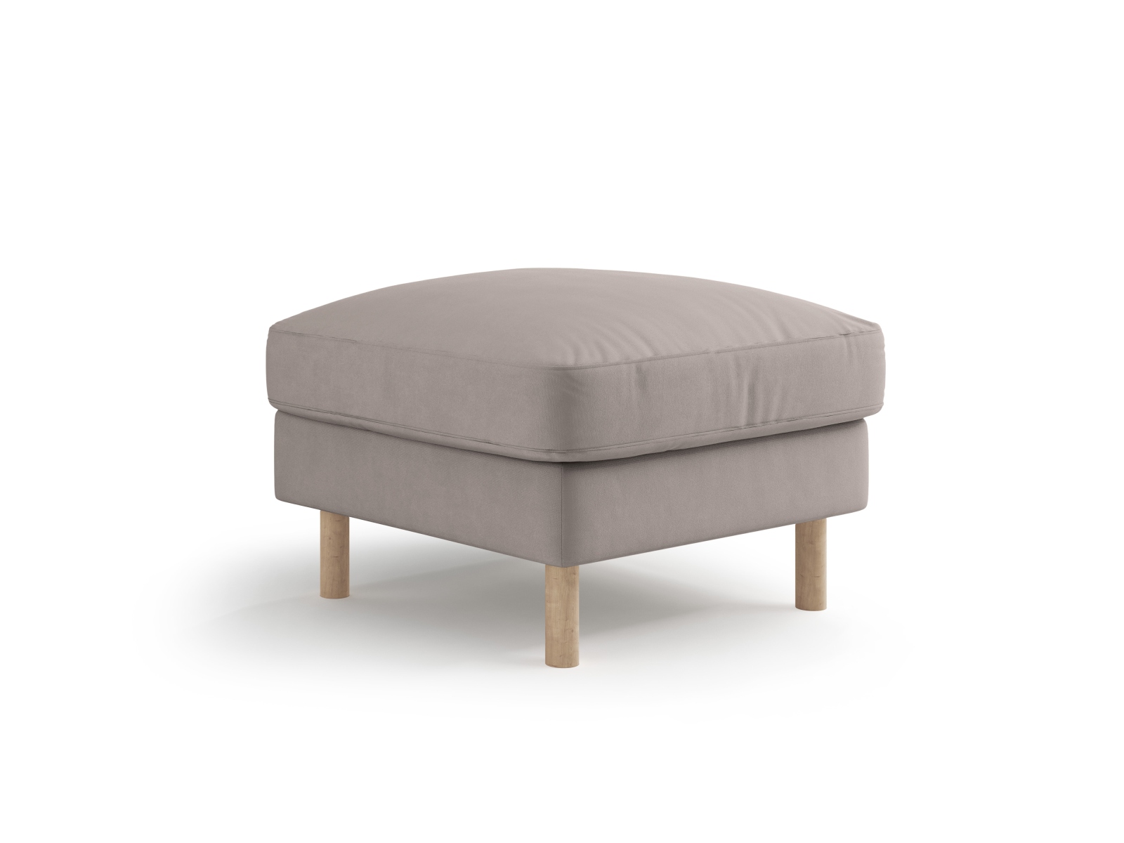 Micadoni Hocker Eden 1-Sitzer Samt Warmes Grau