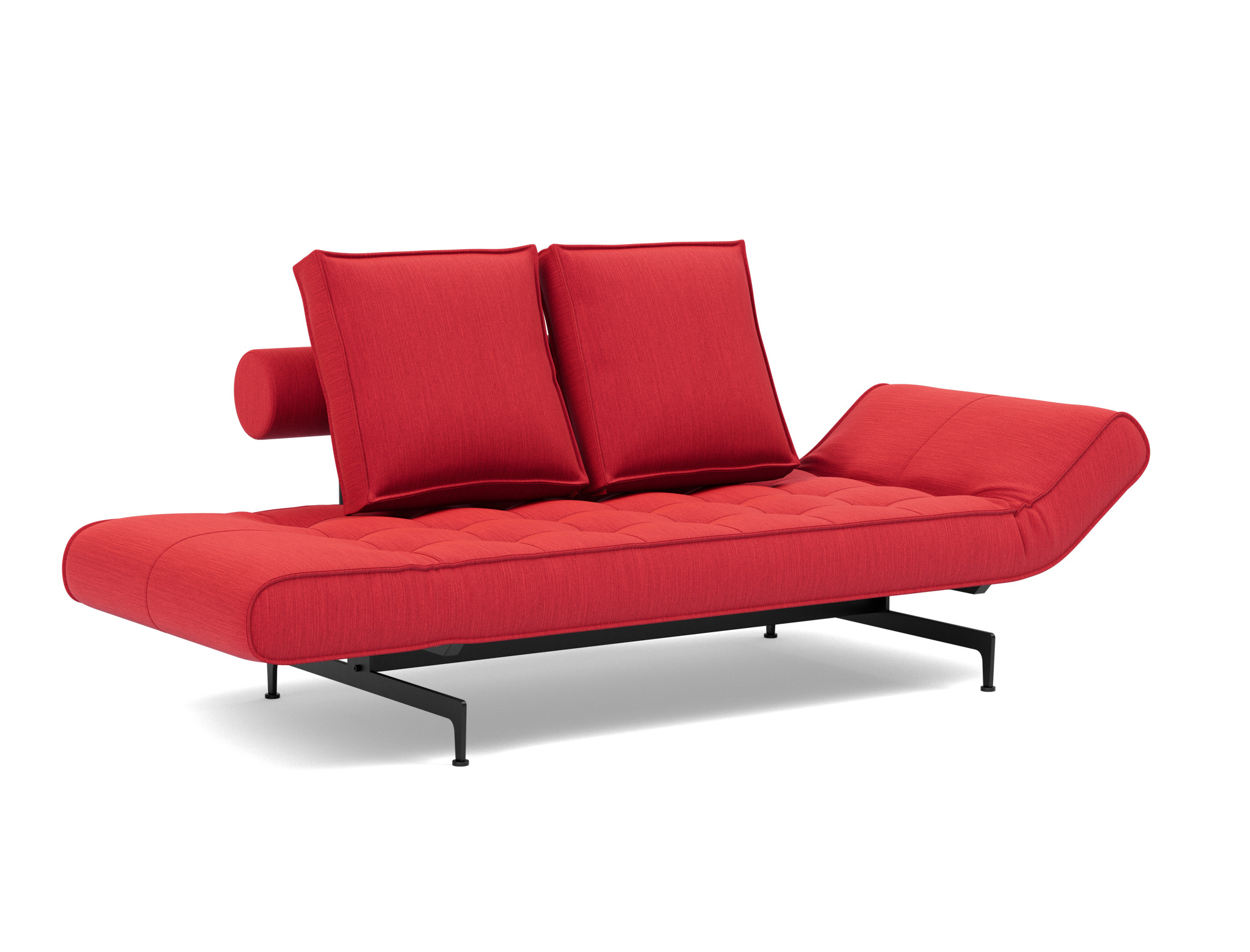Tagesbett Ghia Flachgewebe Elegance 511-Red Beine Laser schwarz