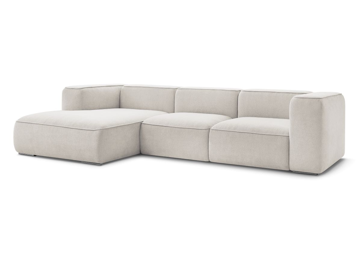 Bobochic Zephyr Ecksofa 349 × 165 cm Strukturstoff Beige Ecke links