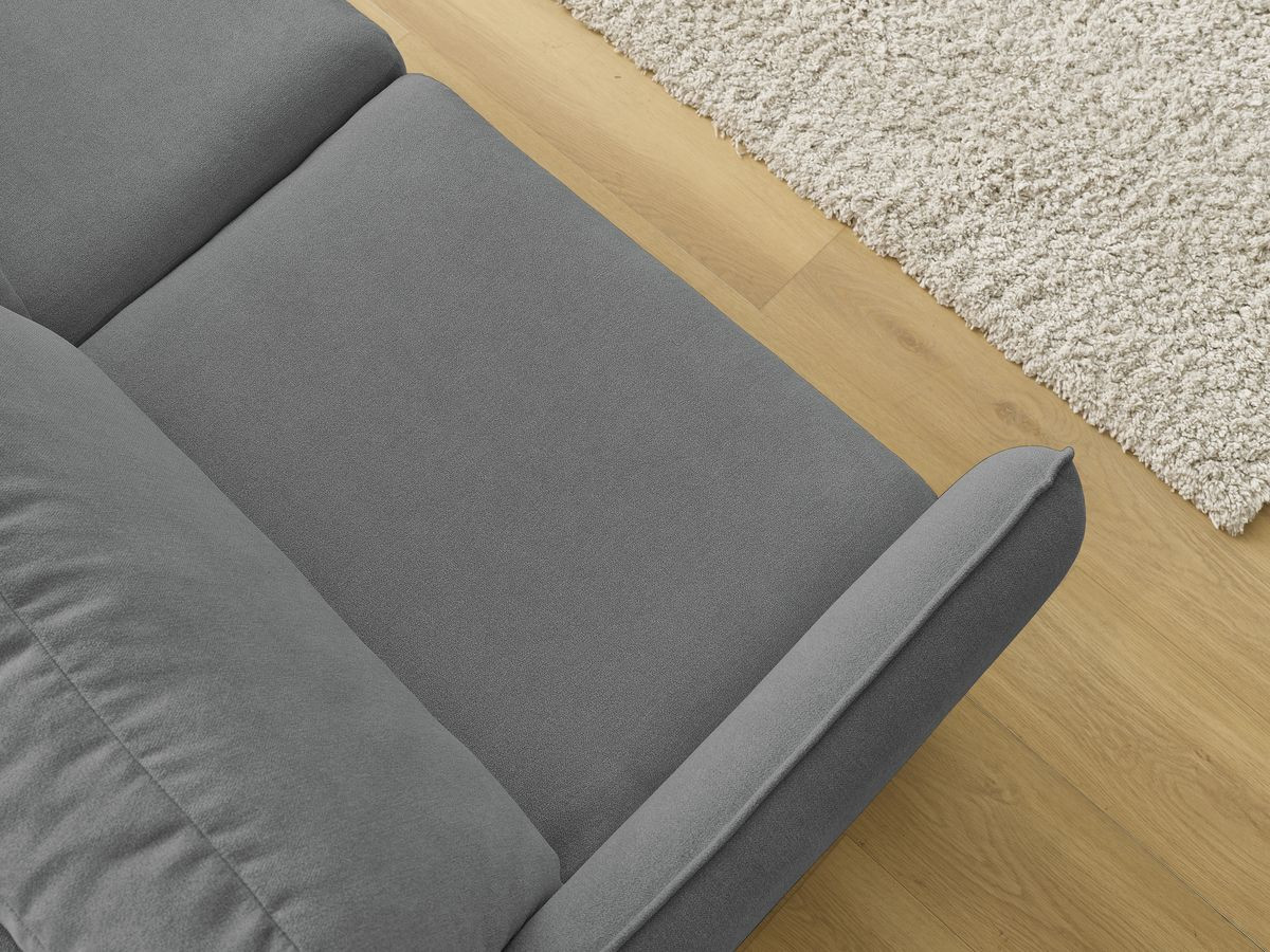 Bobochic Lenny Schlafsofa 3-Sitzer Stoff Dunkelgrau