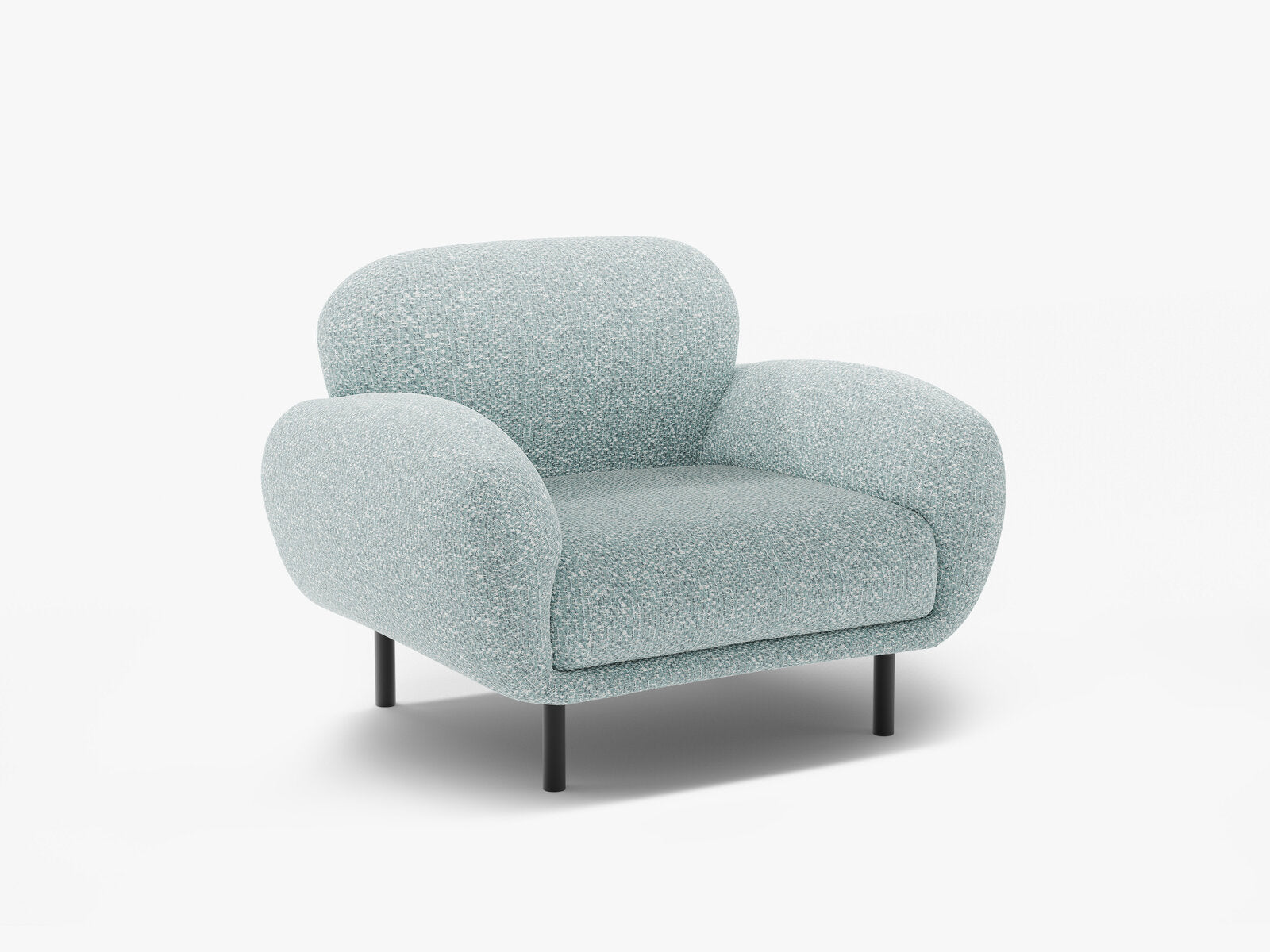 Micadoni Sessel Poppy Chenille Silencio Gedämpftes Blau