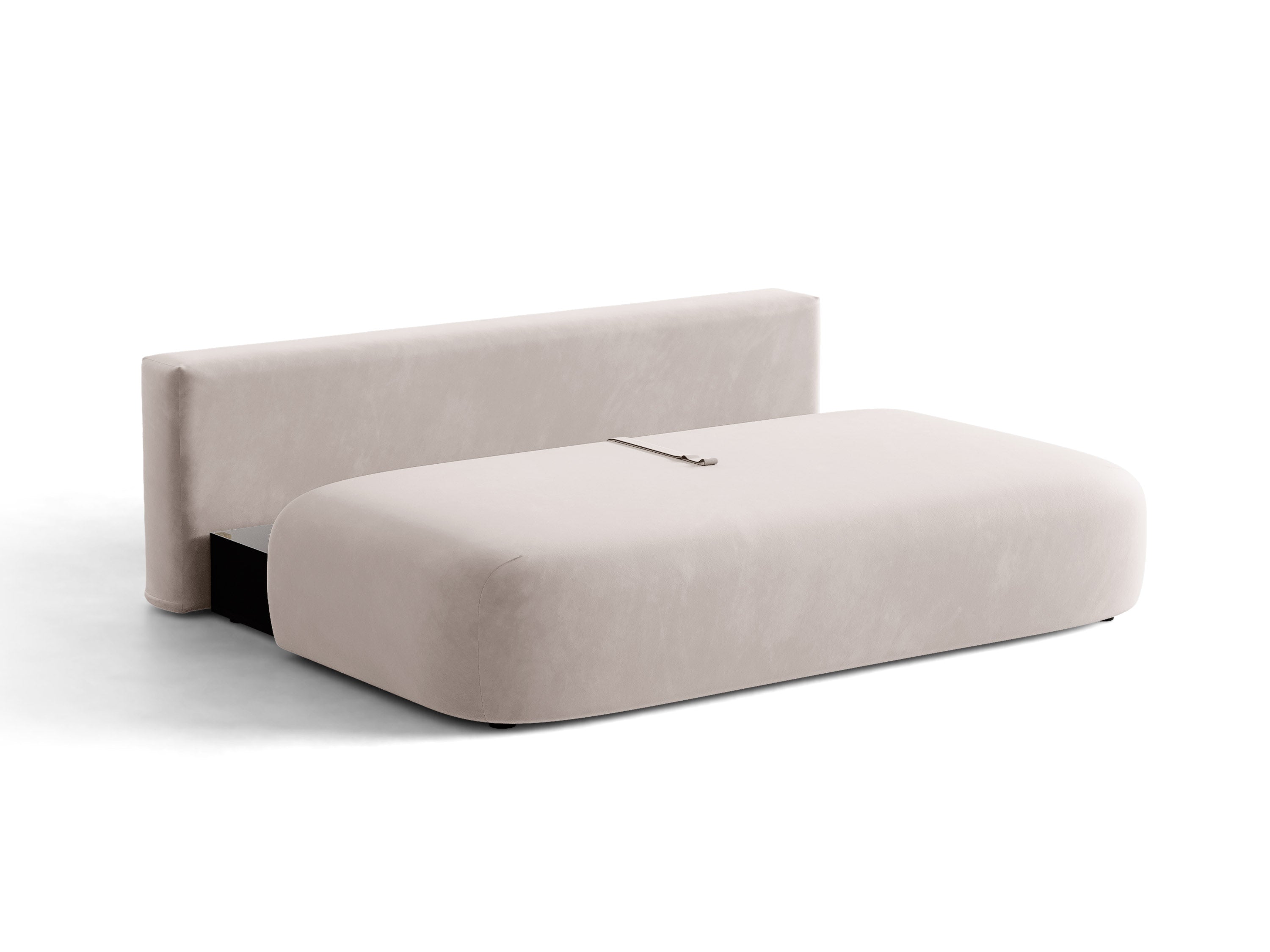 Micadoni Hena Sofa Mit Bettfunktion Und Stauraum Samt Salvador Hellgrau