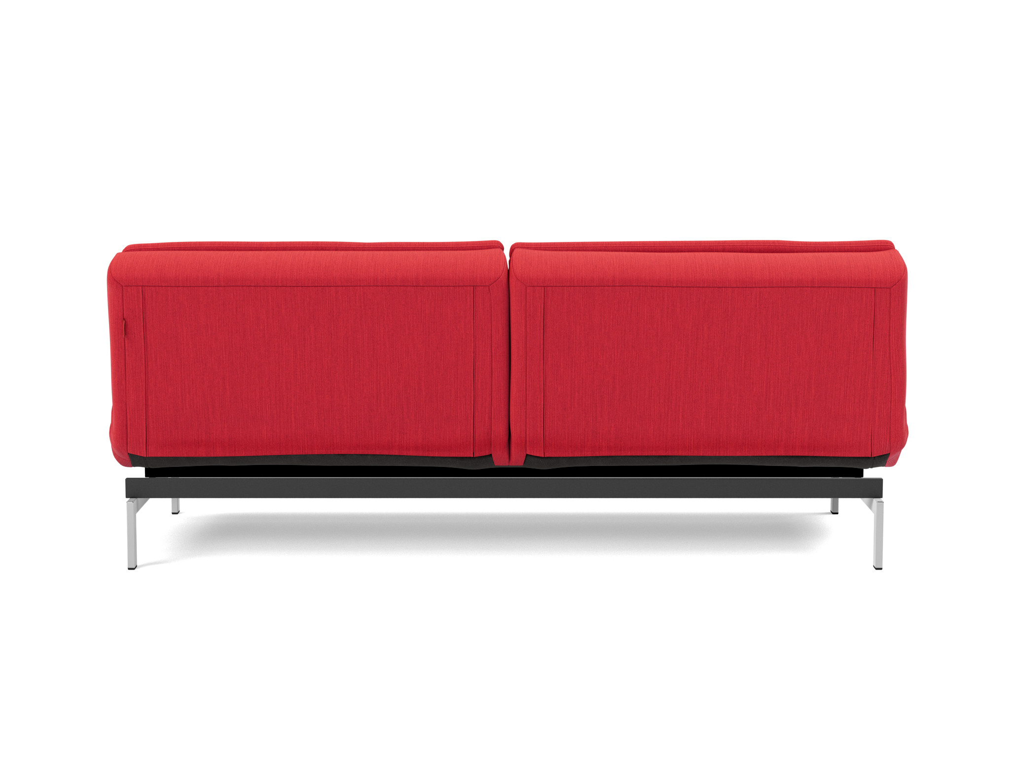Schlafsofa Dublexo Flachgewebe Elegance 511-Red Beine Chrom