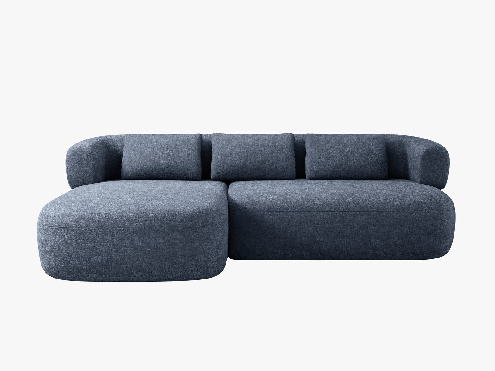 Micadoni 5-Sitzer Ecksofa Jenny Links Chenille Perfect Harmony Dunkelblau