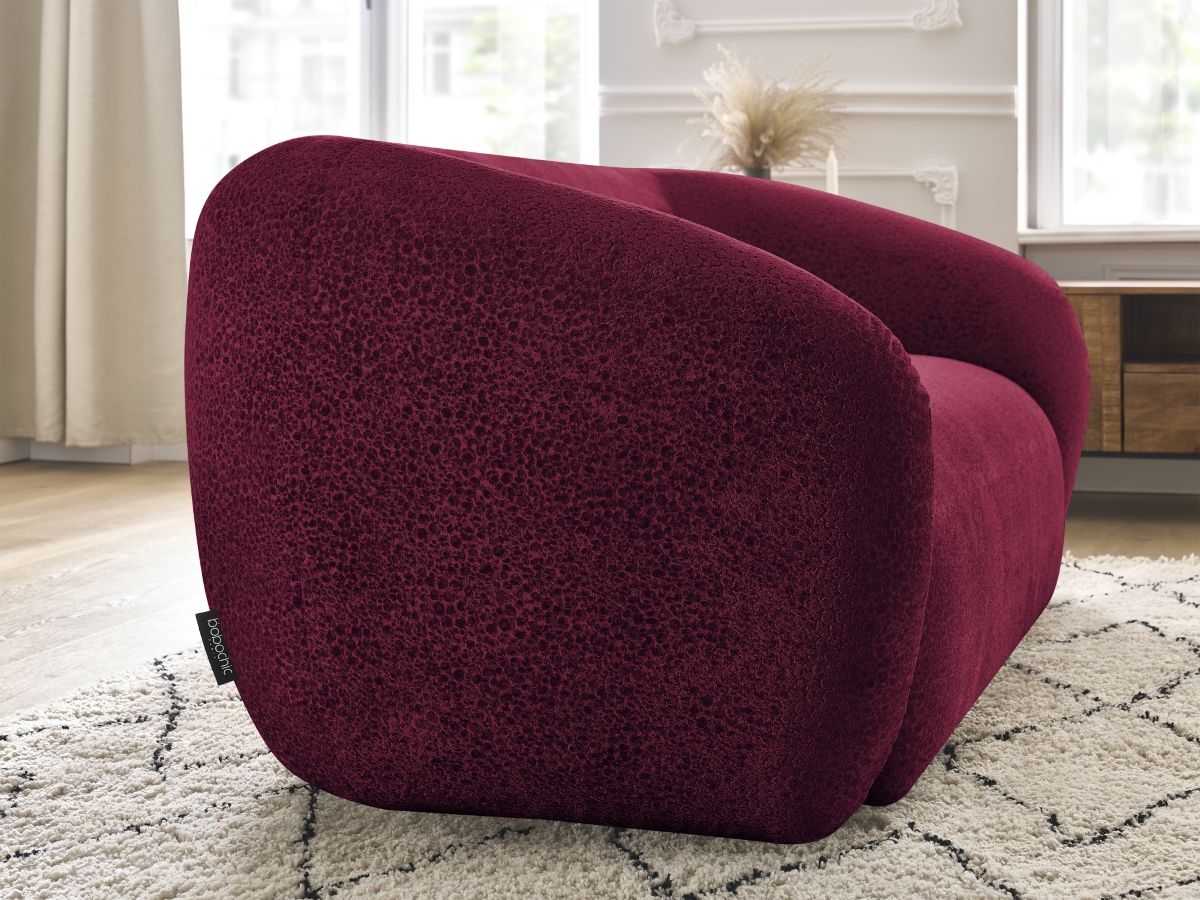 Bobochic Celine Sofa 2-Sitzer Strukturstoff Rot