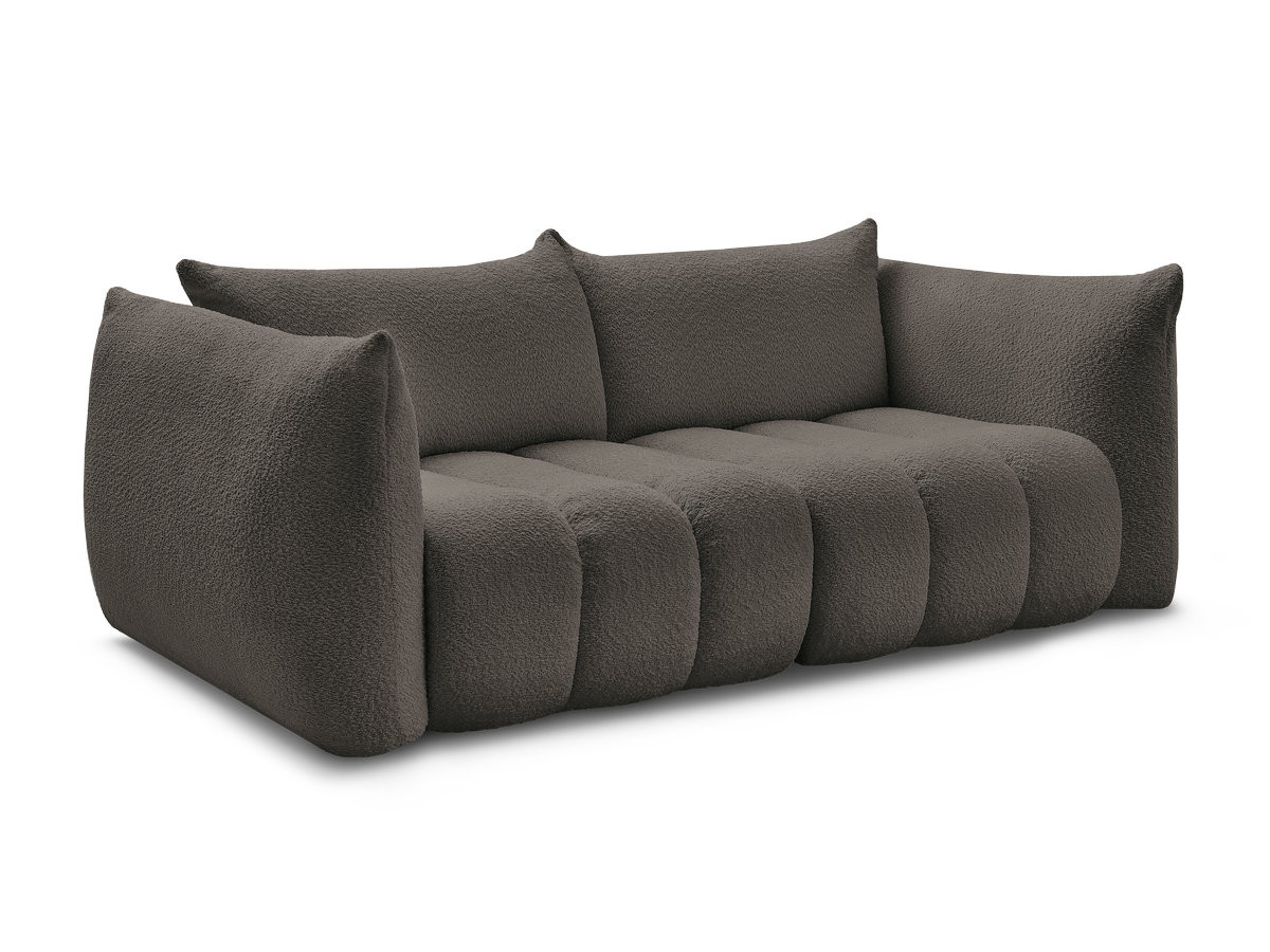 Bobochic Azra Sofa 3-Sitzer Bouclé-Stoff Braun
